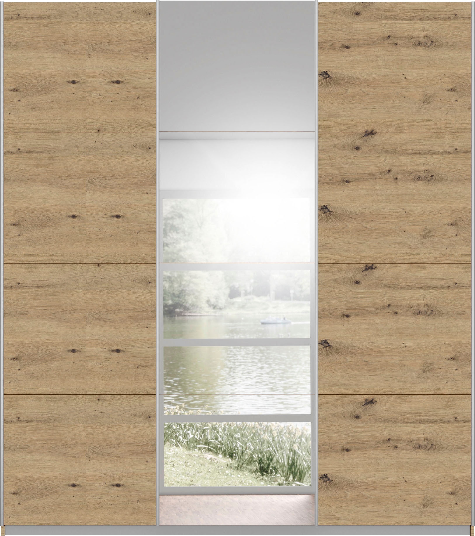 rauch Schwebetürenschrank »Kleiderschrank Schrank Garderobe Wäscheschrank TOMA« inkl. Regaleinsatz sowie zusätzlichen Einlegeböden MADE IN GERMANY