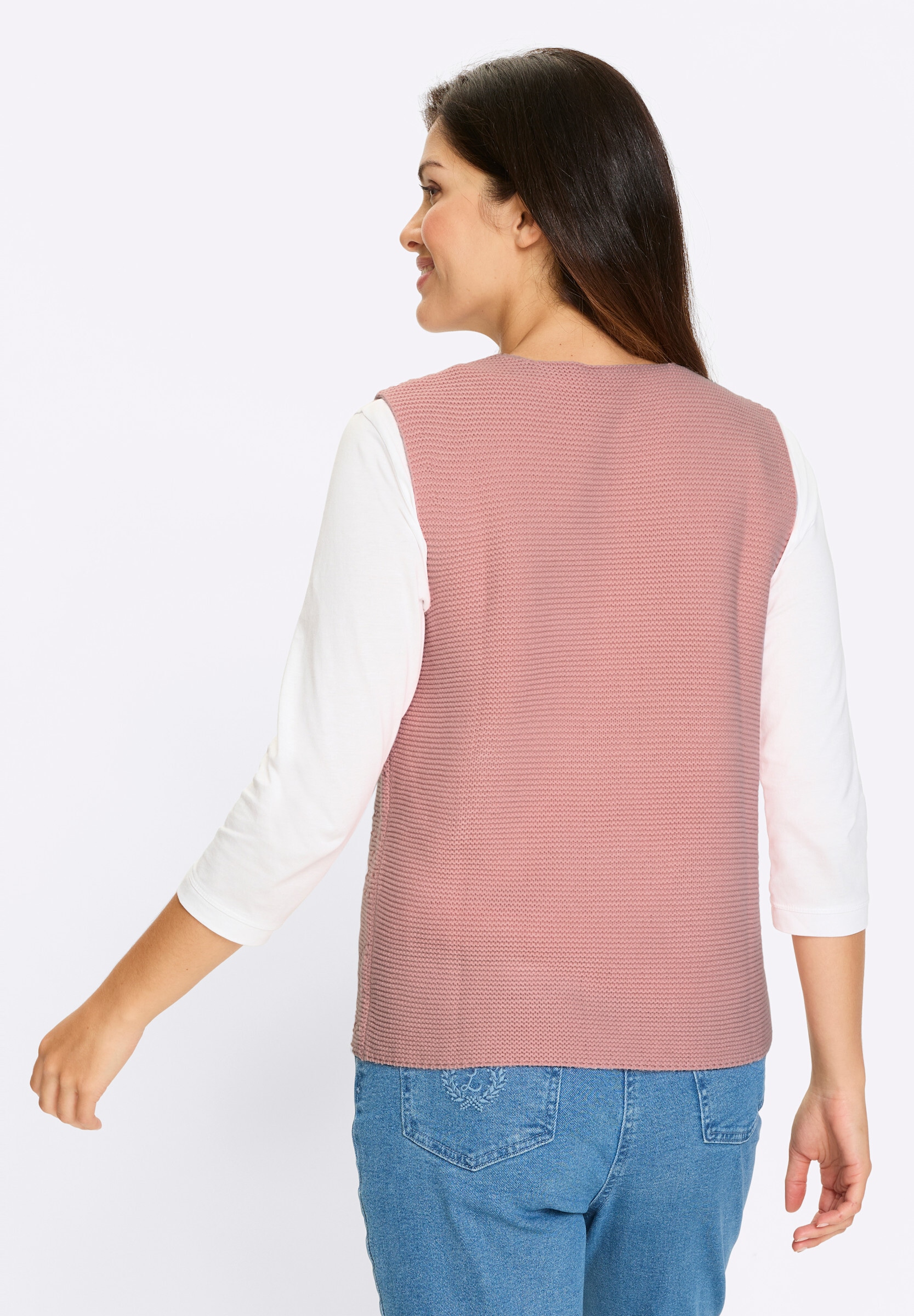 Sieh an! Strickweste »Strickweste Strickweste im Ajour-Muster«