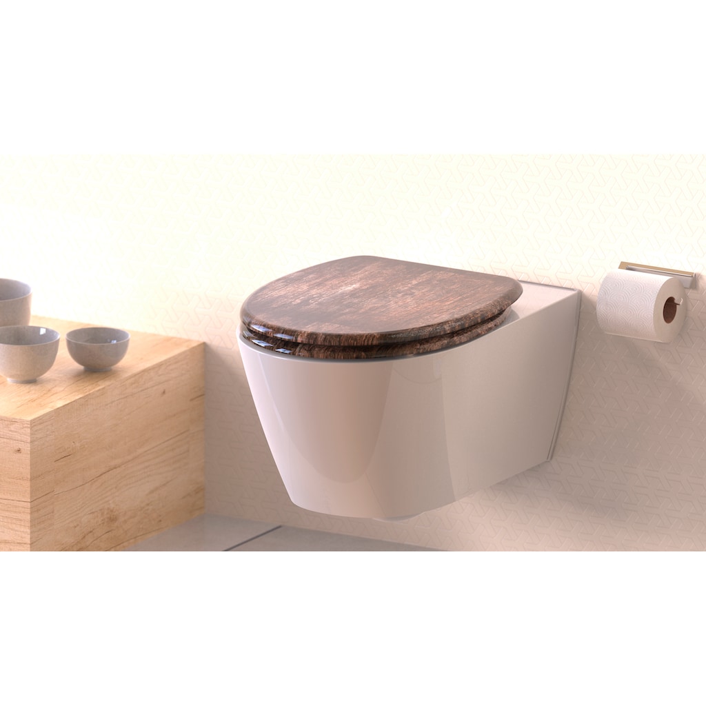 welltime WC-Sitz »Used Wood«