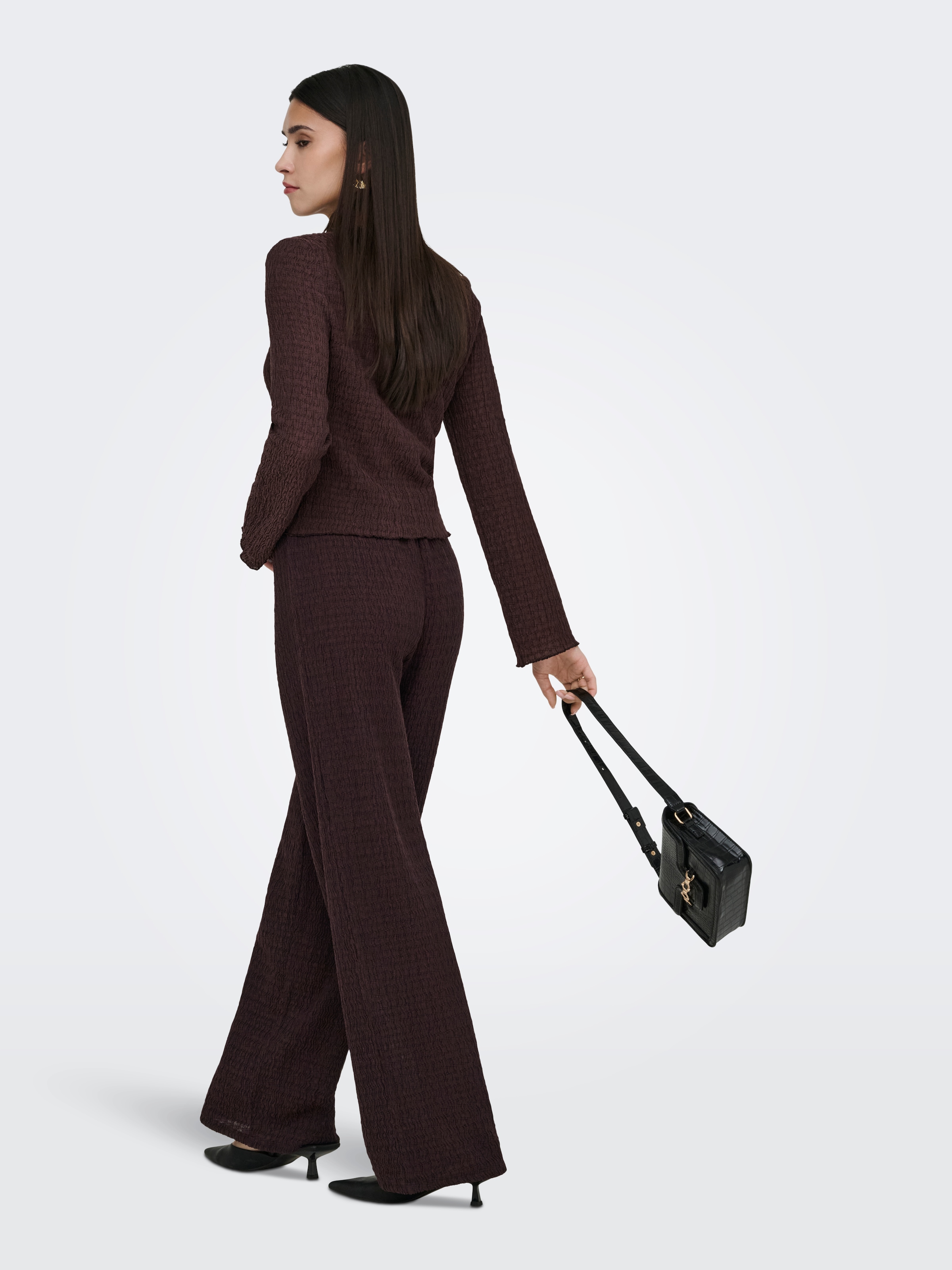 ONLY Strickjacke »ONLILSE L/S CARIDGAN STRUC JRS« Kunstfaser, V-Ausschnitt