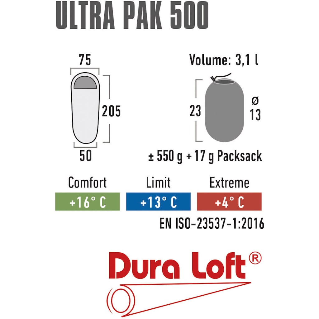 High Peak Mumienschlafsack »Ultra Pak 500«