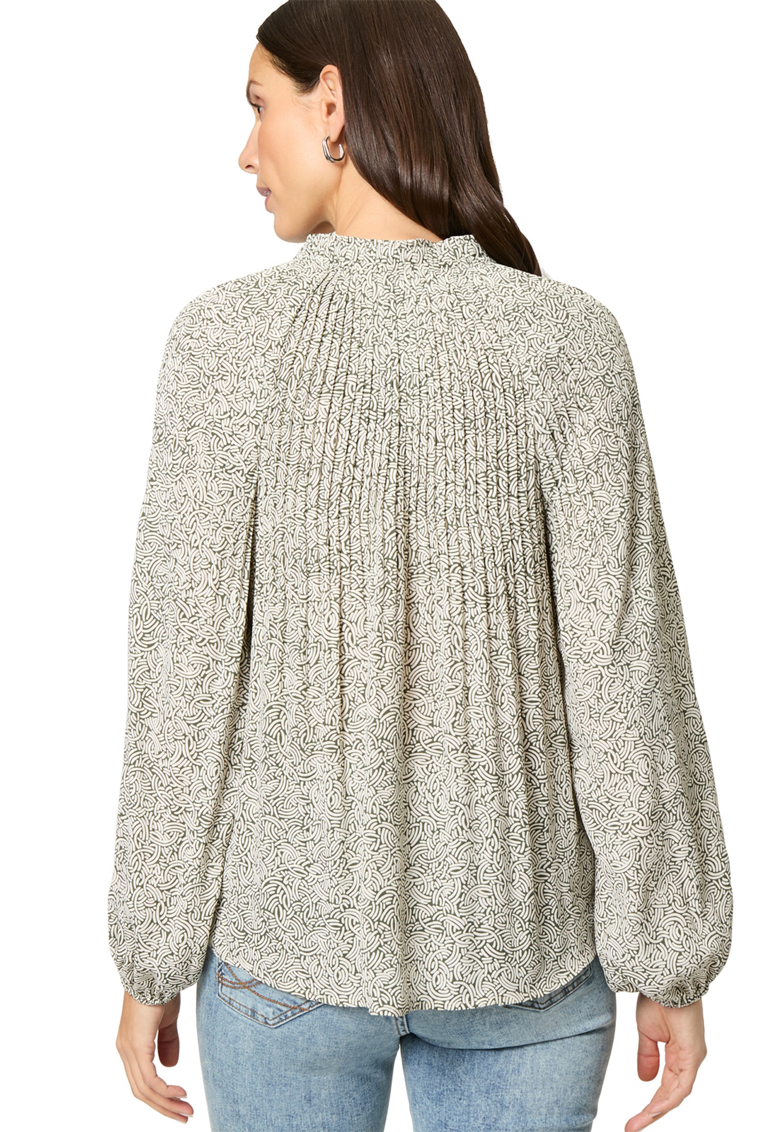 Zero Klassische Bluse »Bluse mit Bindedetail und Druck«