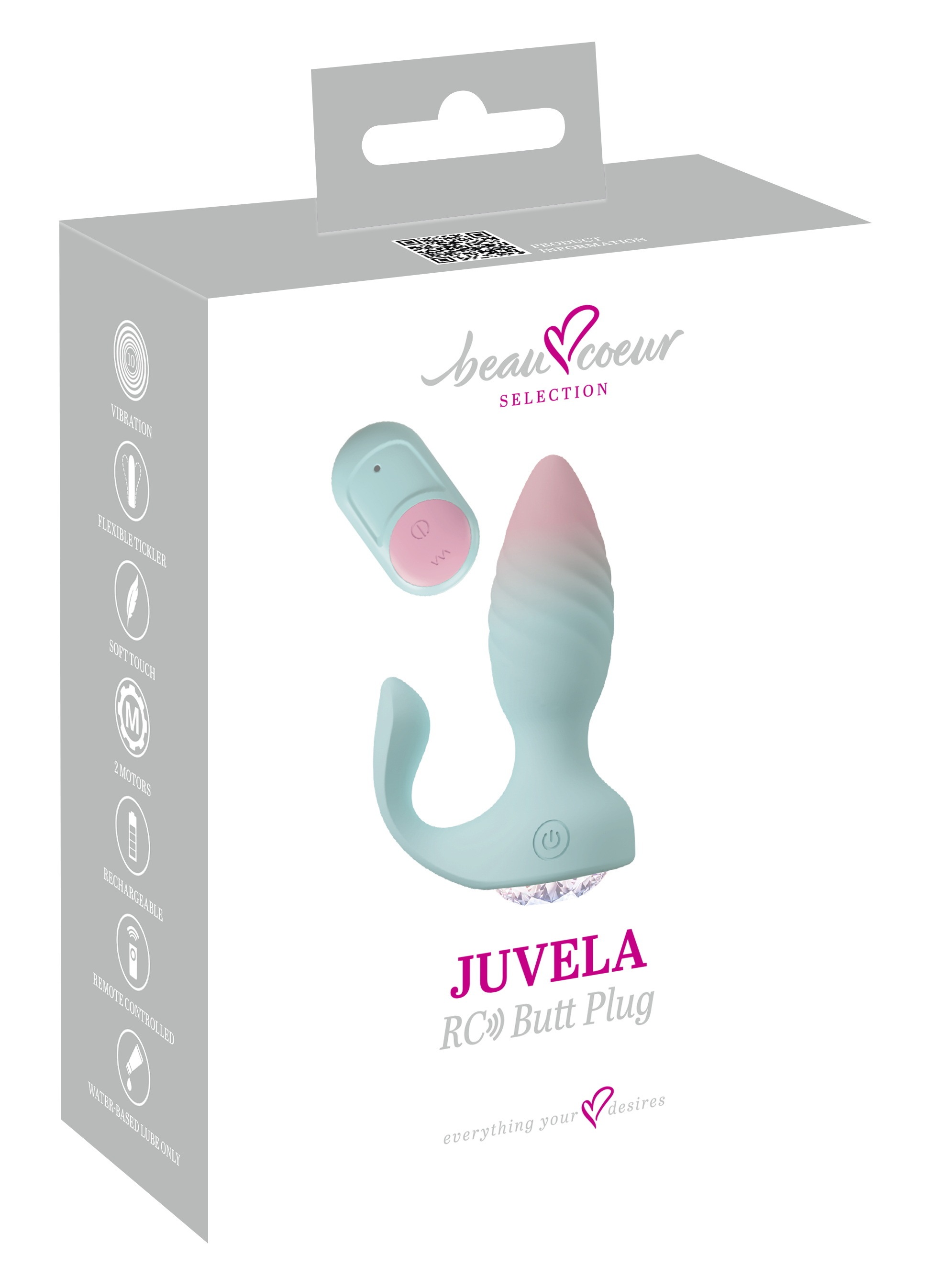 Beau Coeur Anal-Stimulator »Analvibrator JUVELA RC Butt Plug« ()
