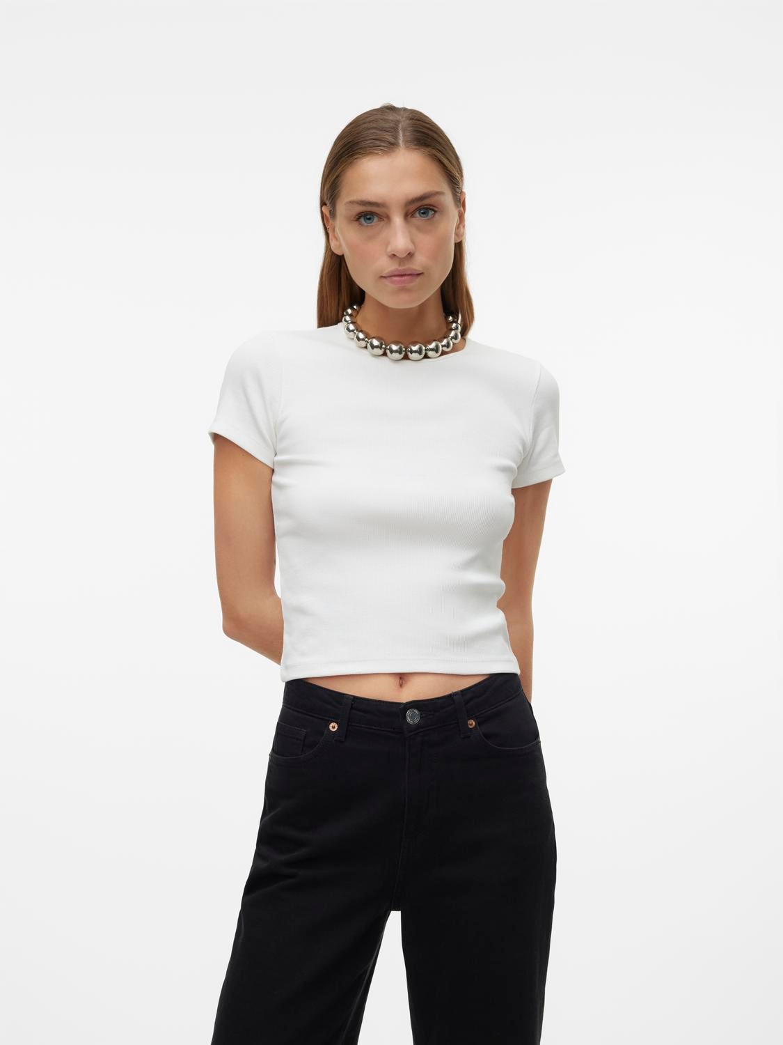 Vero Moda Rundhalsshirt »VMCHLOE SS SHORT TOP JRS NOOS«