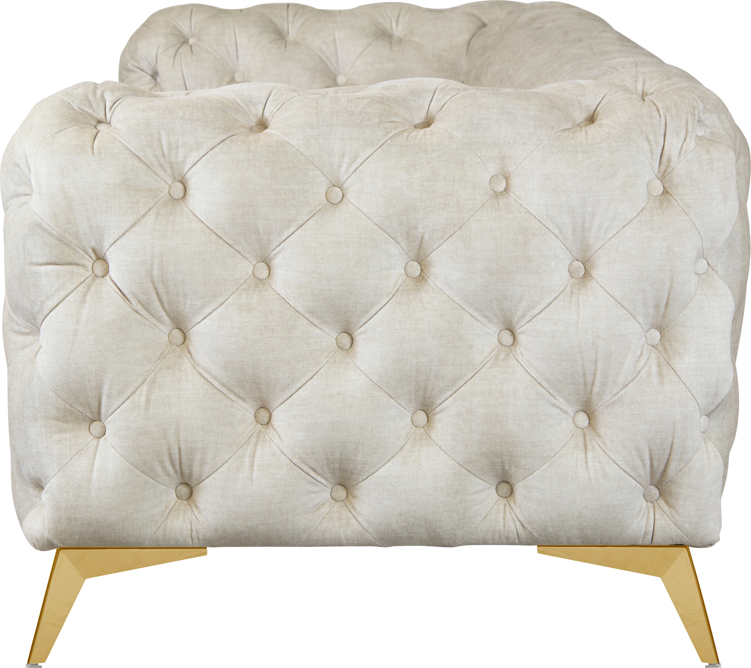 Leonique Chesterfield-Sofa »Glynis«, aufwändige Knopfheftung, moderne Chesterfield Optik, Fußfarbe wählbar