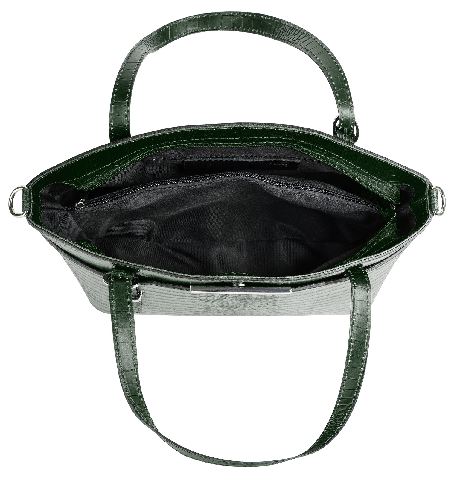 Cluty Henkeltasche, echt Leder, Made in Italy