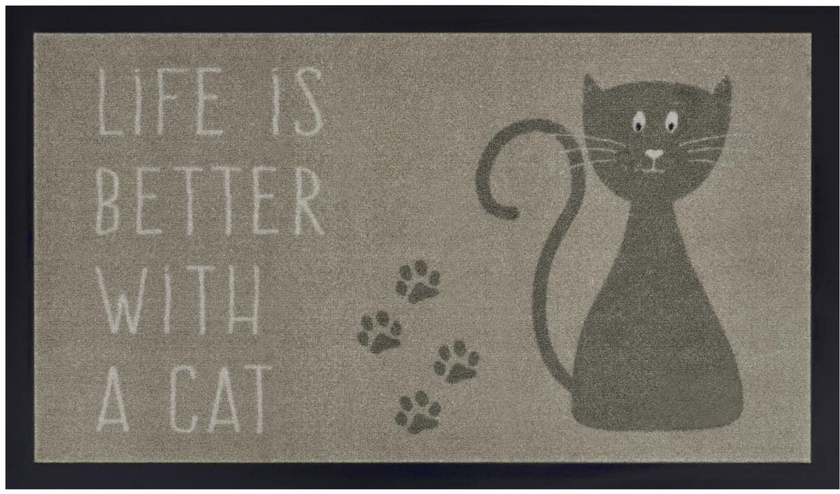 my home Fußmatte »Katze«, Cat, Rutschfest, Pflegeleicht bei OTTO Spruch, Robust, Tiermotiv, rechteckig, mit
