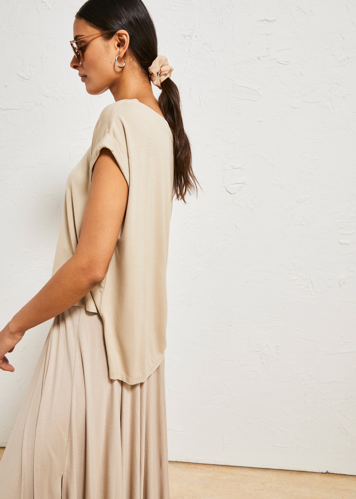 bonprix Oversize-Shirt »Oversize-Shirt aus fließender Viskose« Oversize-Shirt aus fließender Viskose