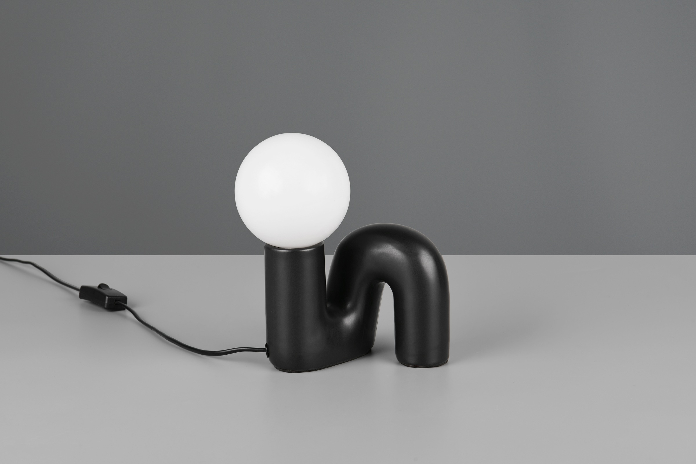 REALITY Leuchten Tischleuchte »QUINN, Keramik Tischlampe m. Glasschirm, ohne  Leuchtmittel 1xG9 max5W« G9 1 Stk. warmweiß - kaltweiß Design Nachttischlampe, Schreibtischlampe Höhe 22cm, Glas Lampenschirm