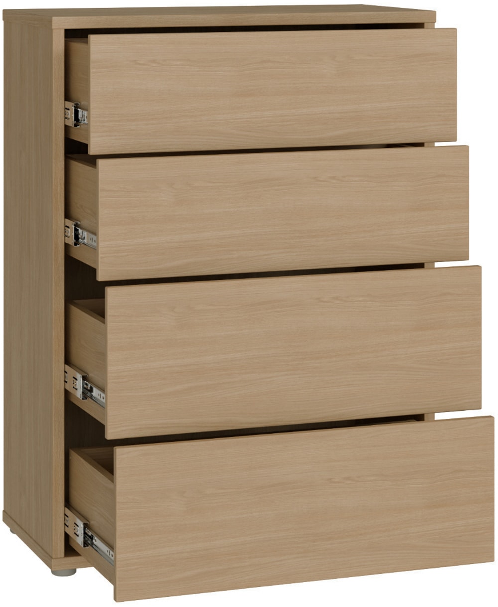 FORTE Kommode »Alice Springs, Kommode 4 Schubkästen B/H/T 74,5/99,1/34,9 cm« Schubkästen mit Vollauszug, Grifflos, Push to open