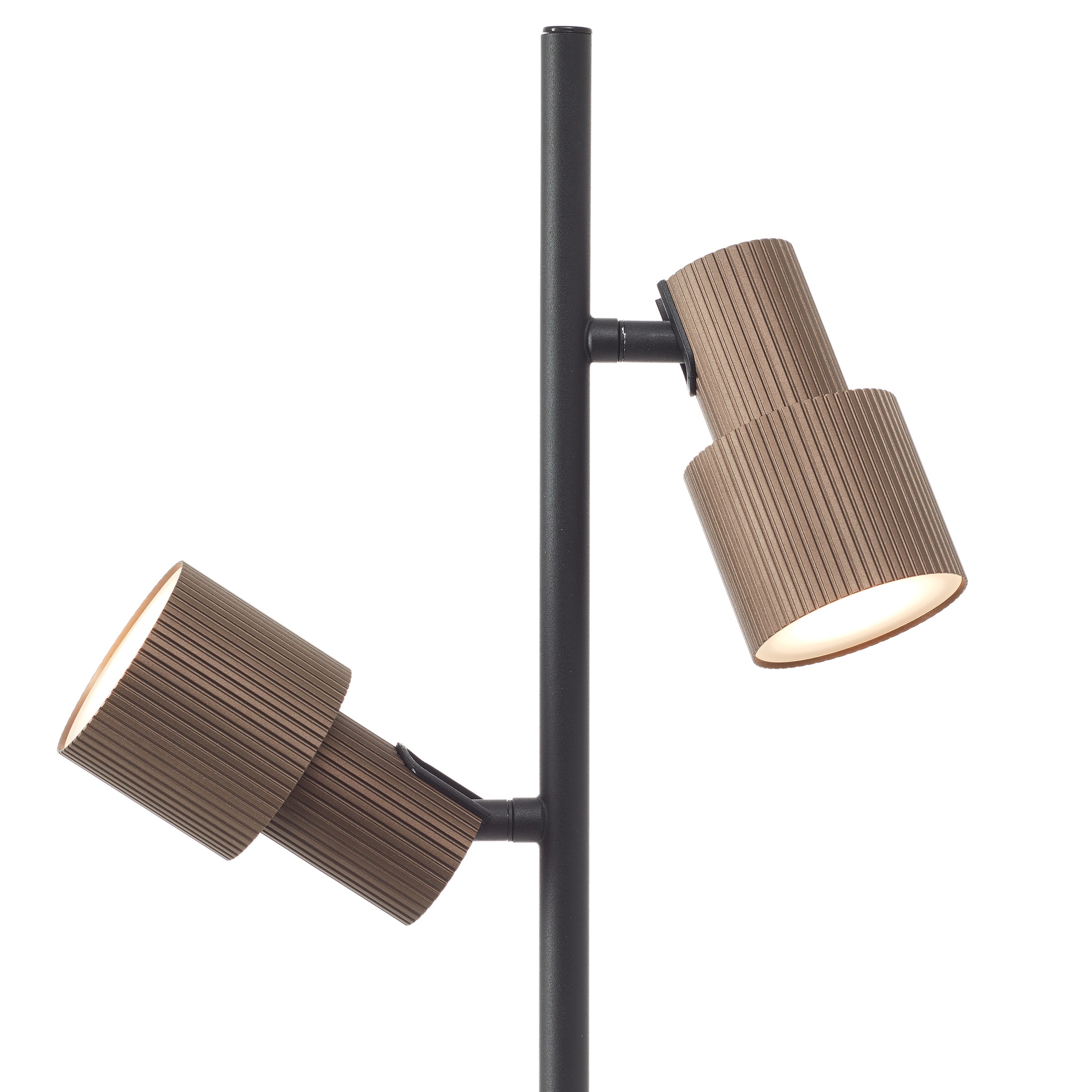 Brilliant Stehlampe »Cadiz«, 2 flammig, Leuchtmittel GU10 | ohne Leuchtmittel, 140 x 22 cm, GU10, schwenkbar, Aluminium, schwarz/bronzefarben