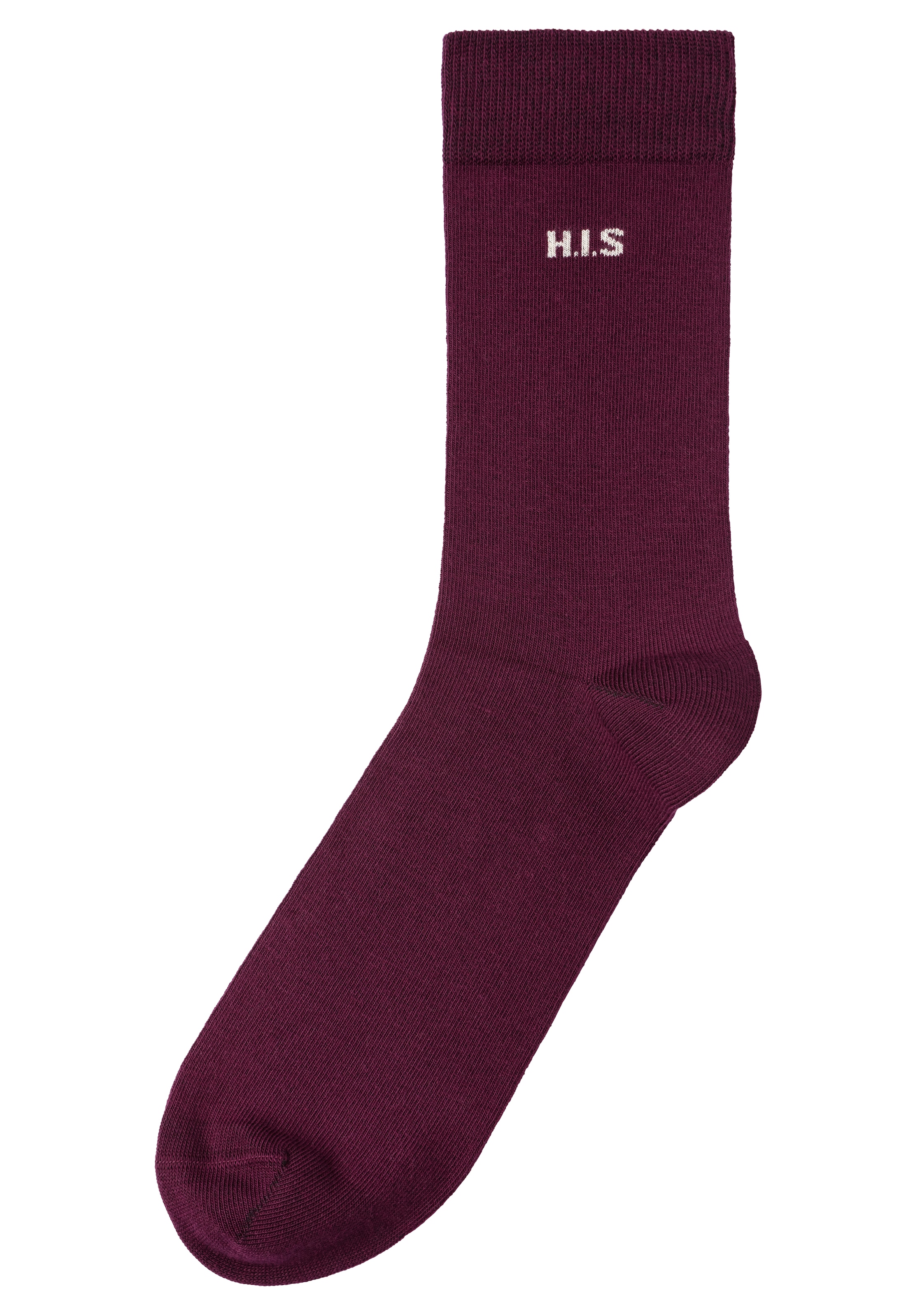 H.I.S Socken, (Packung, 10 Paar), mit farbigem Innenbund