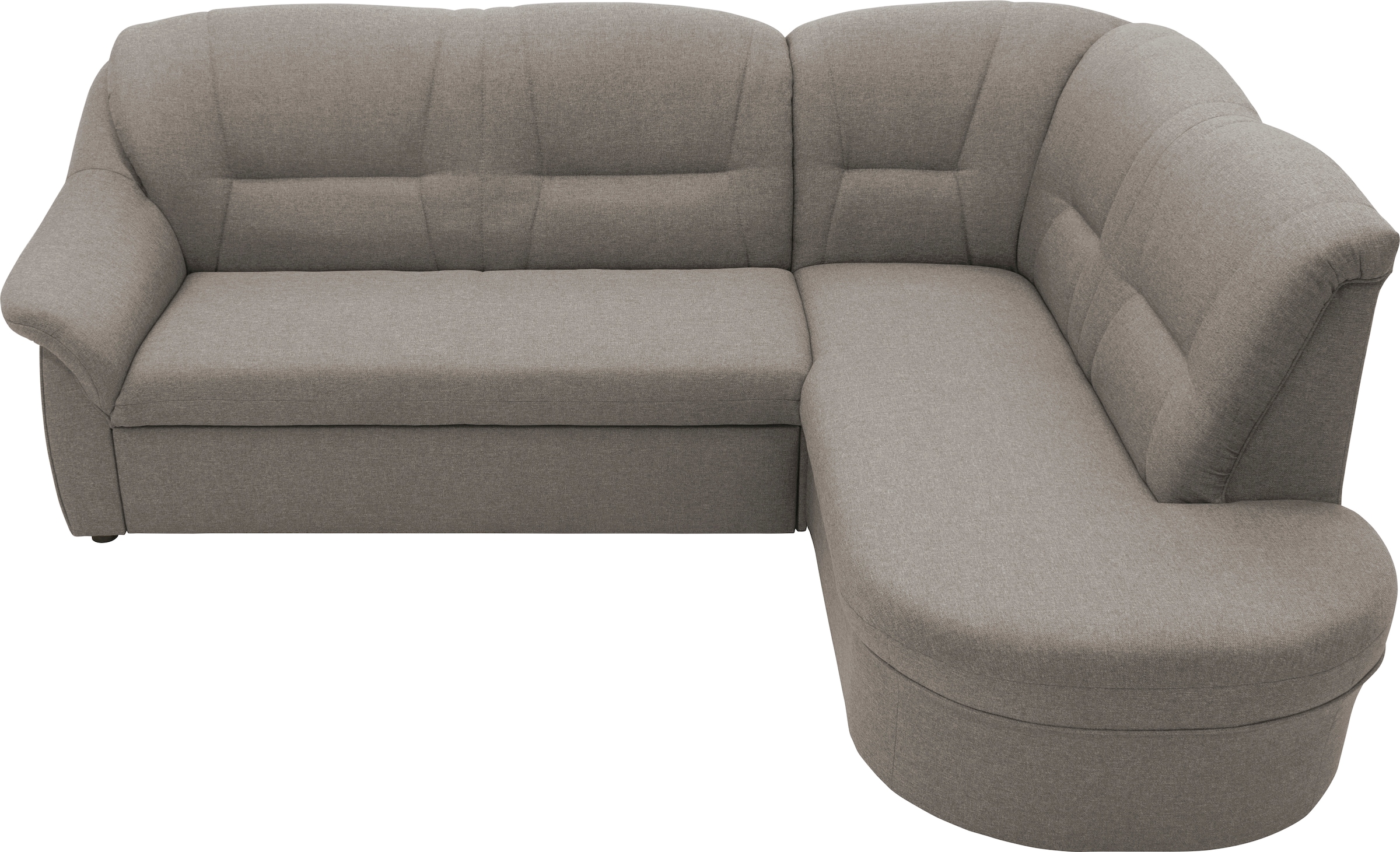 DOMO collection Ecksofa »Faenza für kleine Räume, Stellmaße 232,176cm, komfortabel, L-Form«, mit Ottomane, zeitlos, elegante Armlehnen, wahlweise mit Bettfunktion