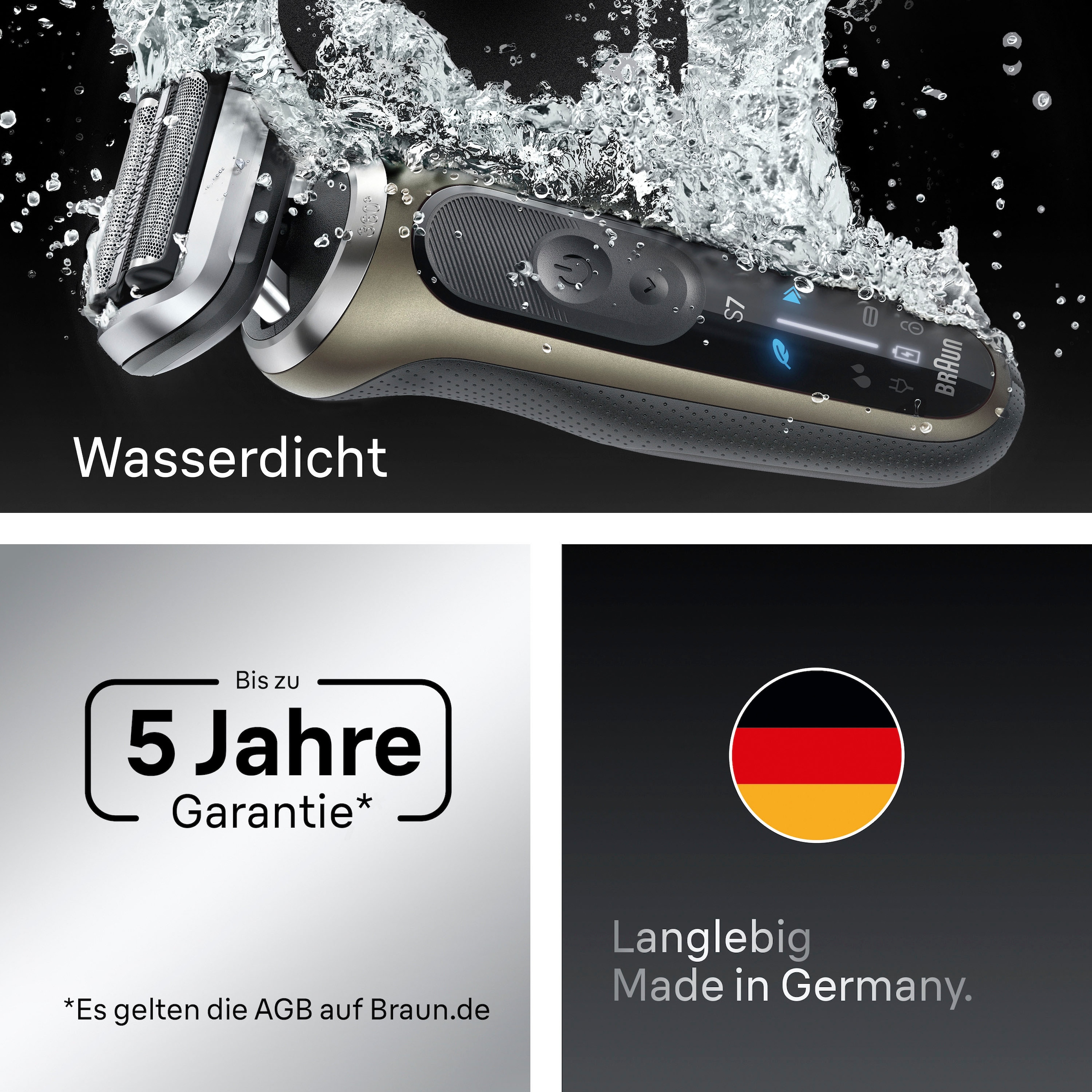 Braun Elektrorasierer »Series 7 72-C7200cc« Reinigungsstation Bis zu 60 min, 4in1 SmartCare Center, +1 Aufsatz, 100% Wasserdicht