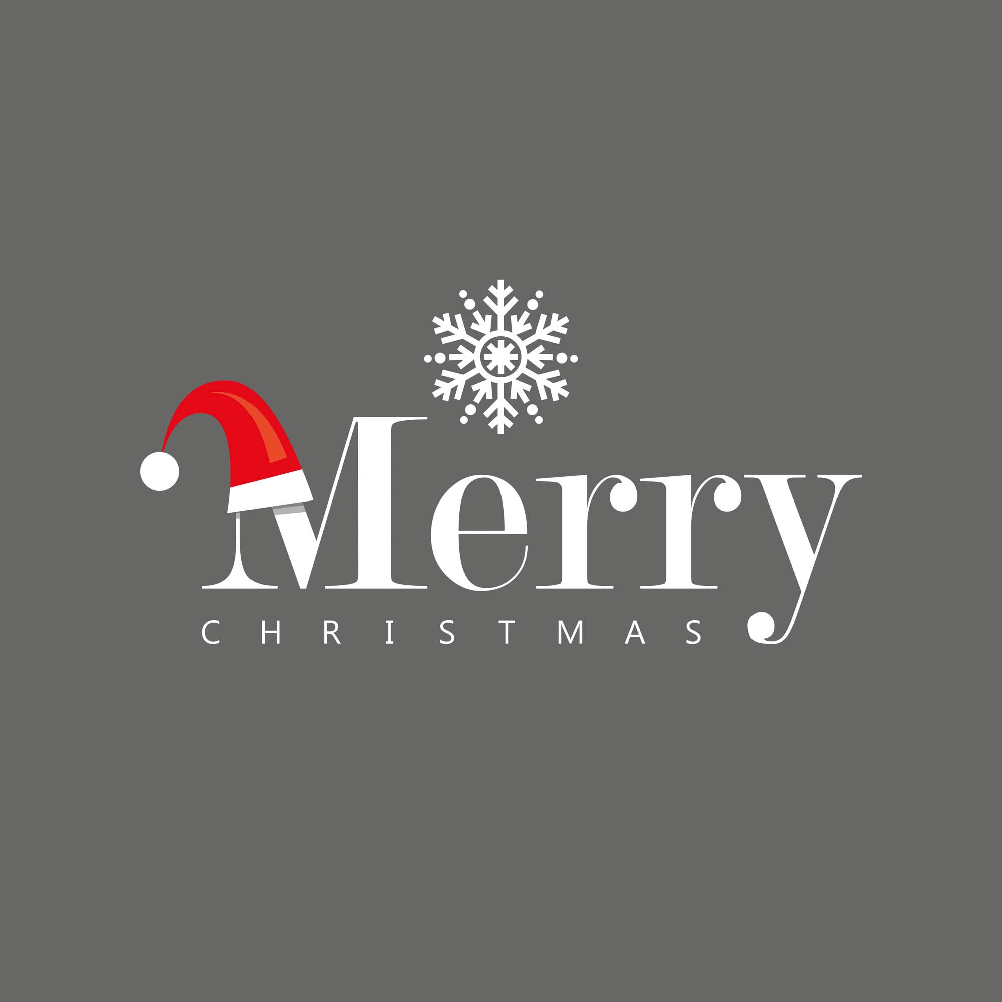queence Dekokissen »Adrian«, Kissenhülle,Merry Christmas,Schriftzug,Graues Kissen,Schneeflocke