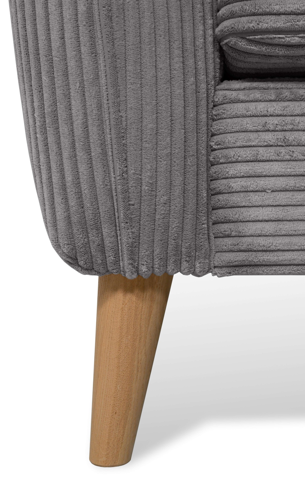 Home affaire Ecksofa »MARSEILLE 278/202 cm, L-Form, Ottom. rechts/links, verschiedene Bezüge«, Massivholzbeine Eiche, Landhausstil, Wellenunterfederung