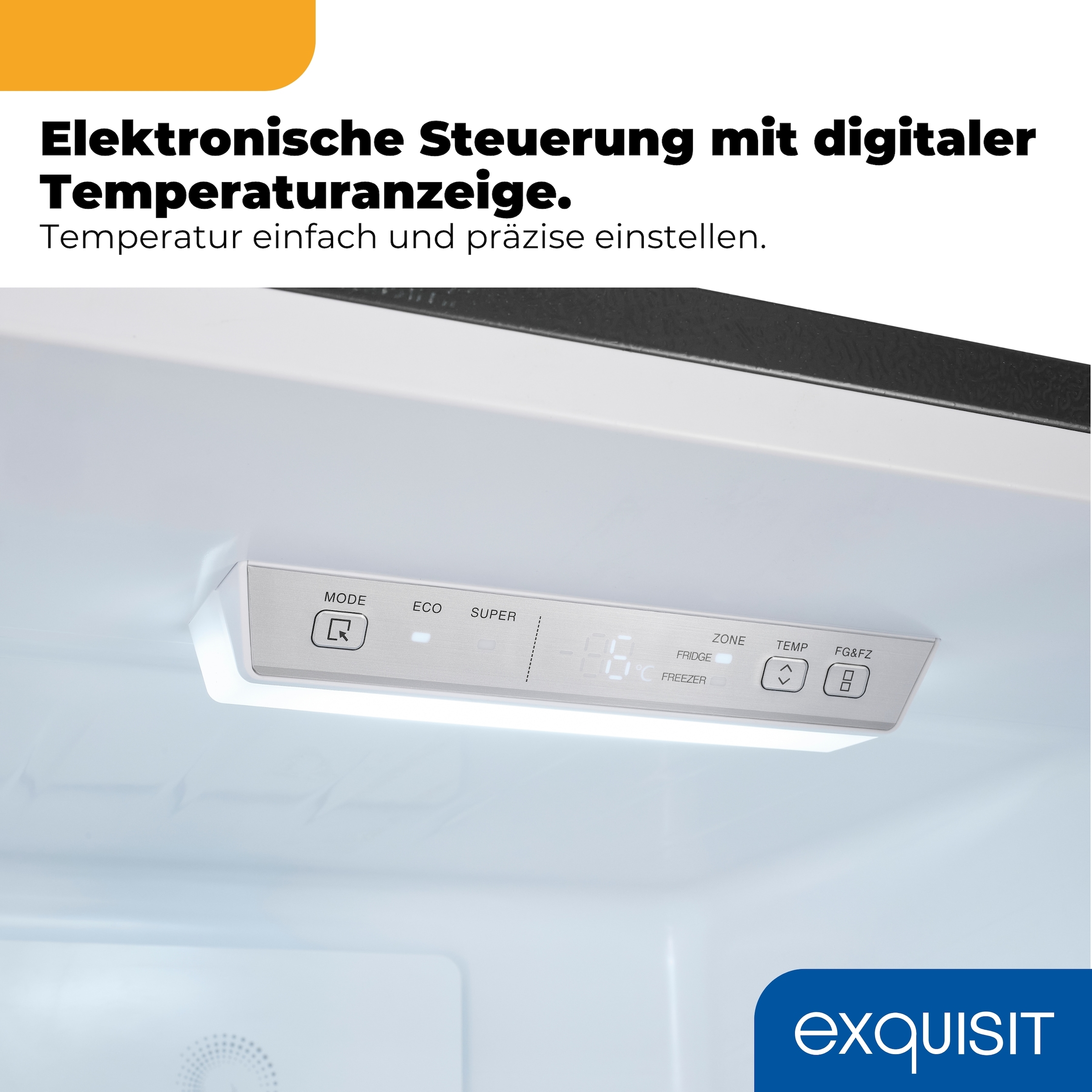 exquisit Kühl-/Gefrierkombination »KGC400-130-NF-040D inoxlook« 186 cm hoch 60 cm breit Humidity Box für optimale Feuchtigkeitsregulierung & kein Abtauen mehr