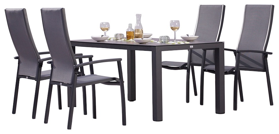 Best Garten-Essgruppe »Larino«, (5 tlg.), 5-tlg. Dining Gruppe SS Larino/Hous