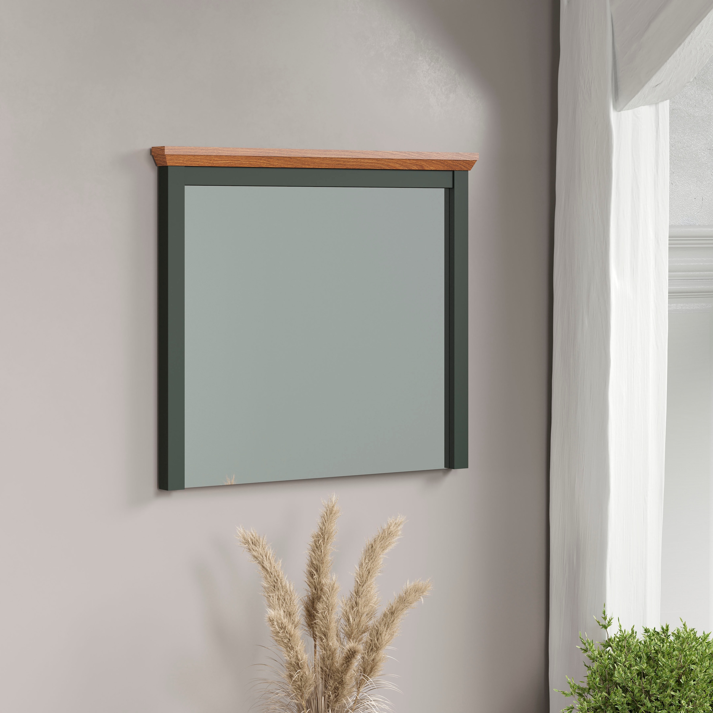 Home affaire Garderobenspiegel »Vienna« Wandspiegel in matter Optik mit Rahmen - (B/T/H) 77/6/68 cm