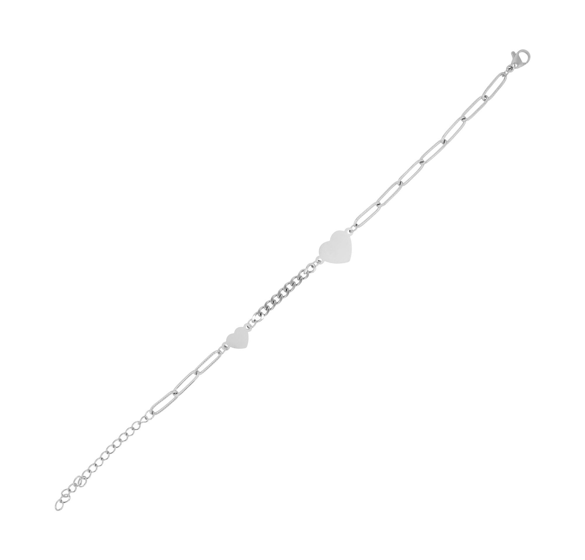 Adelia´s Armband »Damen Armband ¿ Herz aus Edelstahl 18 cm«