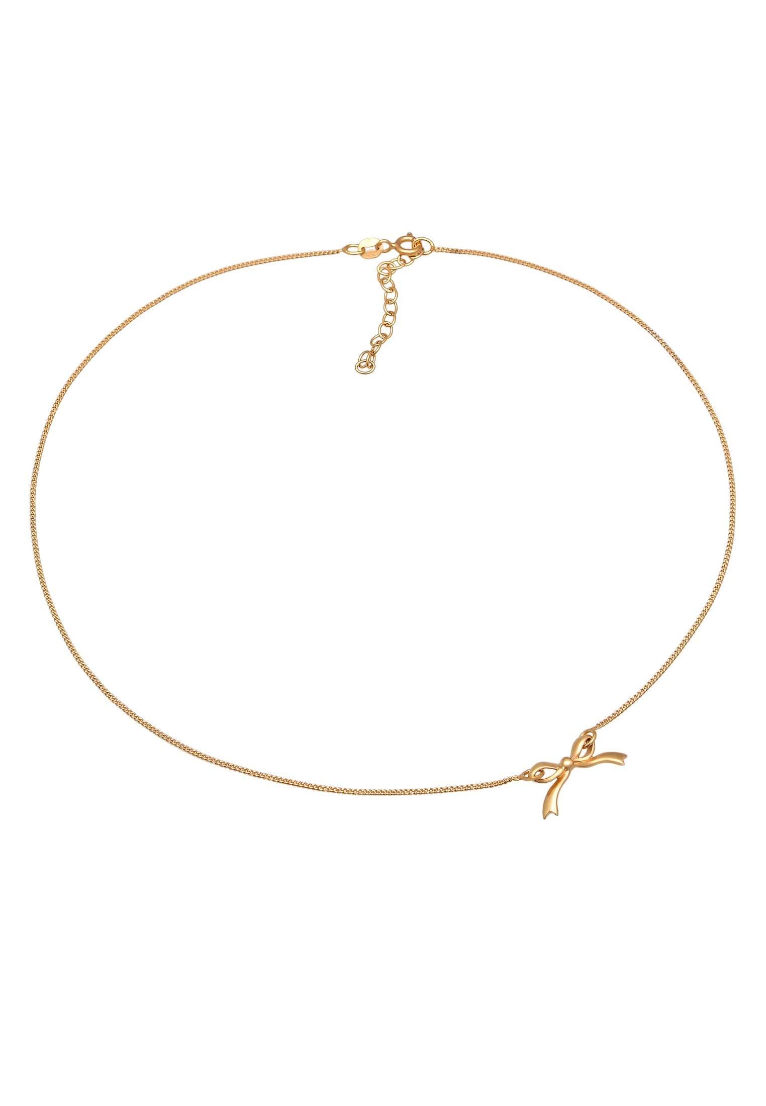 Elli Kette mit Anhänger »Halskette Schleife Choker Romantik 925 Sterling Silber«