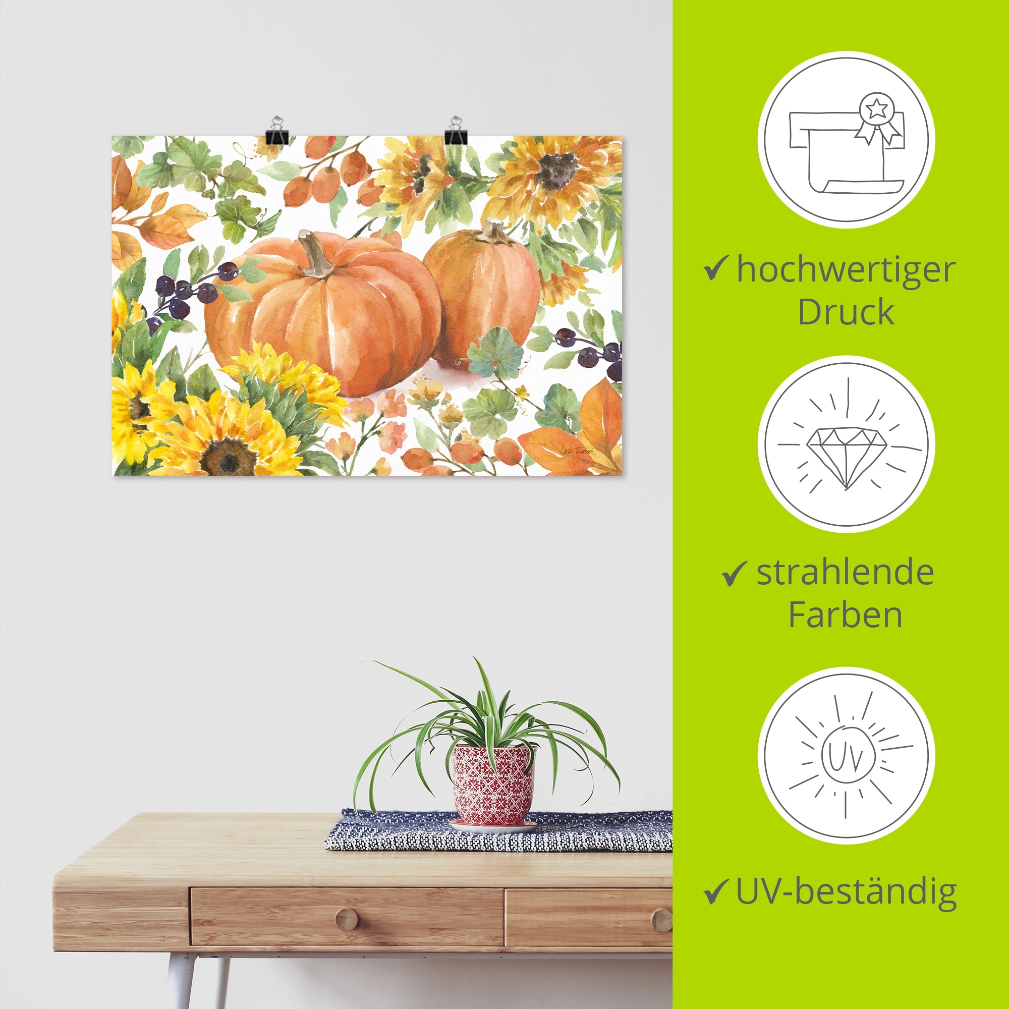 Artland Wandbild »Autumn Breeze III« Pflanzenbilder 1 Stk. tlg. als Alubild, Leinwandbild, Poster, Wandaufkleber in verschied. Größen