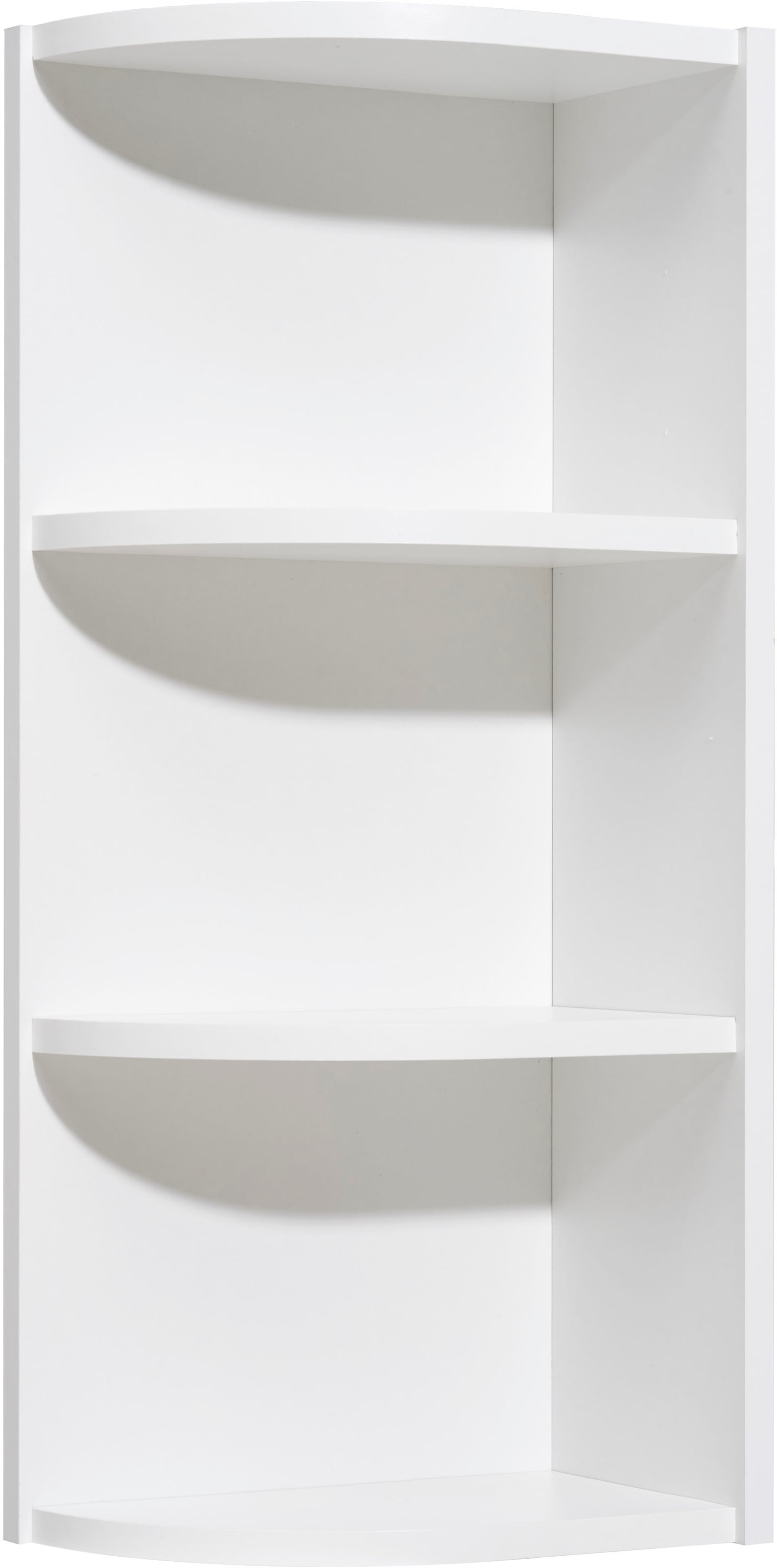 Saphir Eckregal »Quickset 335 Abschlussecke für Hängeschrank, 30,7 cm breit«, 70 cm hoch, 2 feste Böden, Regal in Weiß, Badezimmerhängeregal