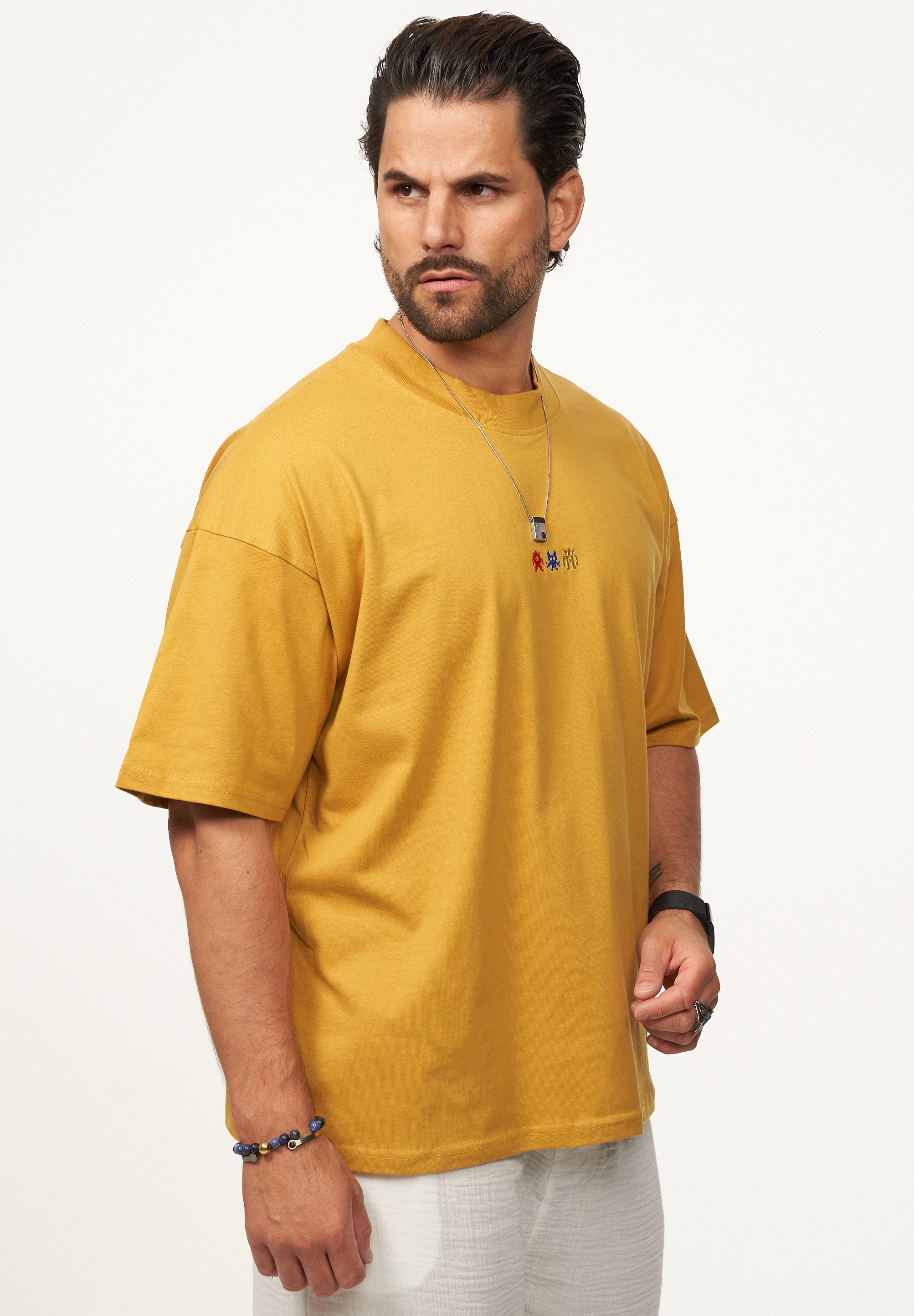 SOULSTAR T-Shirt »Kurzarm Oversize aus 100% Baumwolle mit Rundhalsausschnitt Crew Neck für Herren«