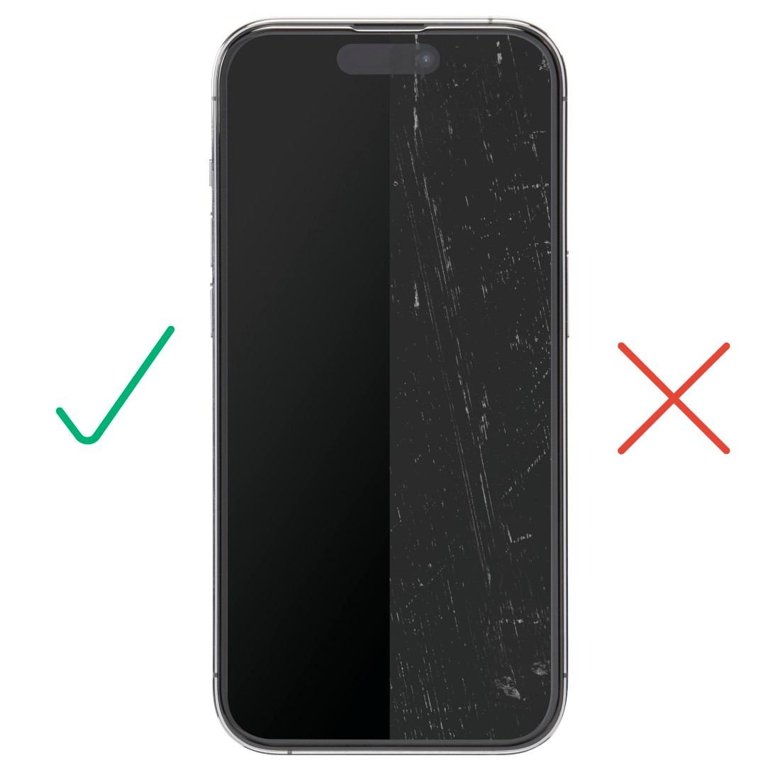 Hama Displayschutzglas »Displayschutz, Schutzglas für Apple iPhone 16 mit Montagehilfe,«, für iPhone 16, stoßfest, kratzfest, ultradünn