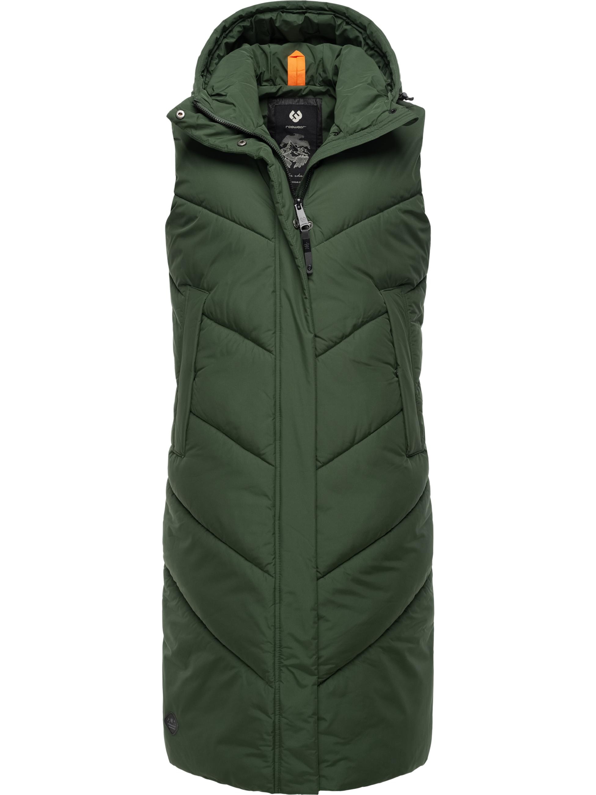 Ragwear Steppweste »Steppweste Suminka Vest«, (1 tlg.), Wasserdichte, lange Damen Winterweste
