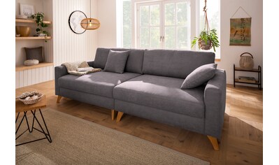 Home affaire Big-Sofa »Stanza«, incl. 2 Zierkissen und Keder, moderne Holzfüße, B/T/H:... kaufen
