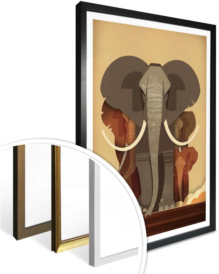 OTTO Bild, »Elephants«, Poster (1 Poster, Wall-Art Wandbild, St.), bei Wandposter Elefanten,