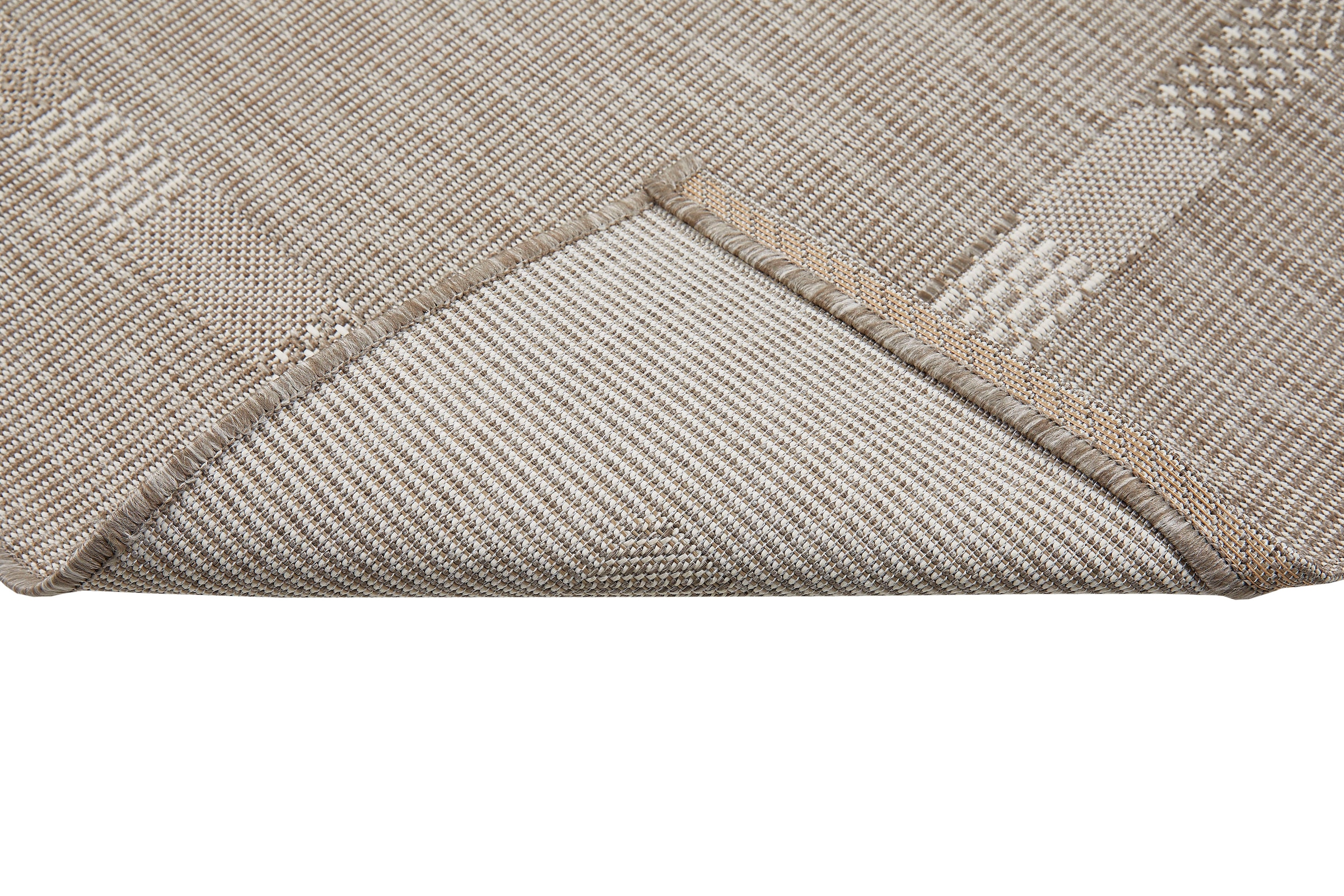 Andiamo Teppich »Montana«, rechteckig, Flachgewebe, Uni Farben, mit Bordüre, In- und Outdoor geeignet