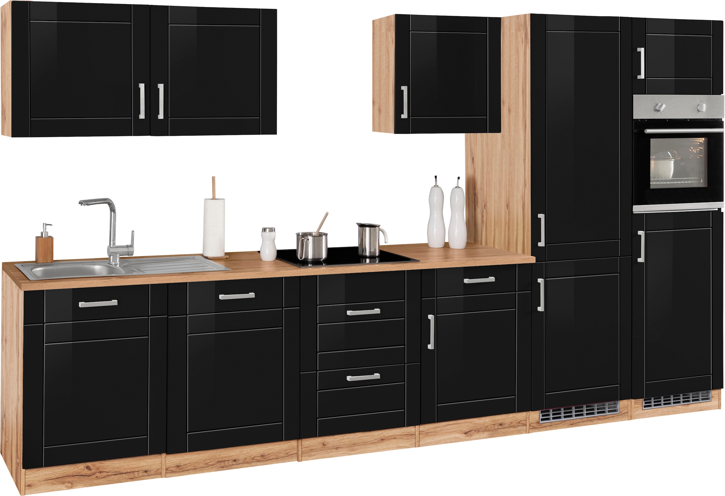 KOCHSTATION Küchenzeile »KS-Tinnum« ohne E-Geräte, Breite 360 cm