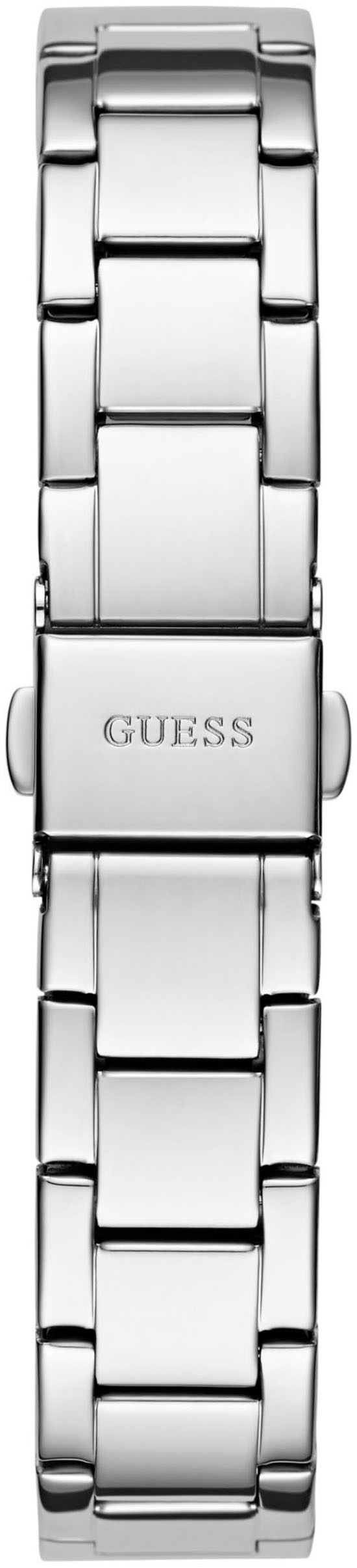 Guess Quarzuhr »CHARLOTTE«, Armbanduhr, Damenuhr, Edelstahlarmband, Mineralglas, analog