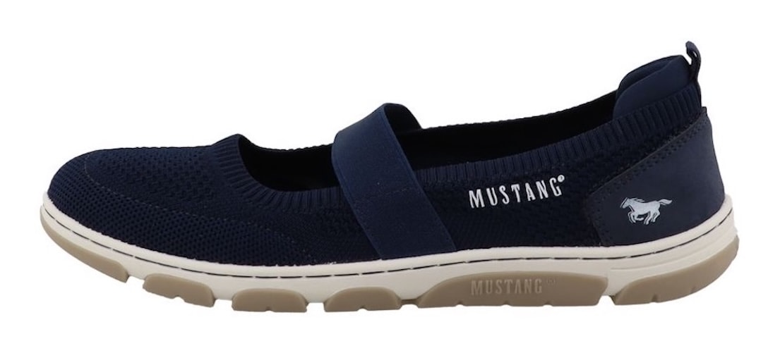 Mustang Shoes Riemchenballerina »Sue«  Halbschuh, Schlupfschuh mit Gummizug-Riemen