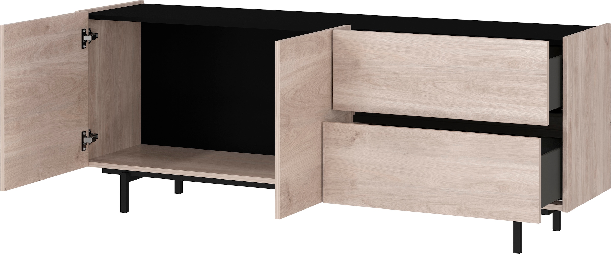 GERMANIA Wohnzimmer-Set »Cantoria«, (Set, 3 St.), mit Highboard, Wandboard, Lowboard, griffloses Design