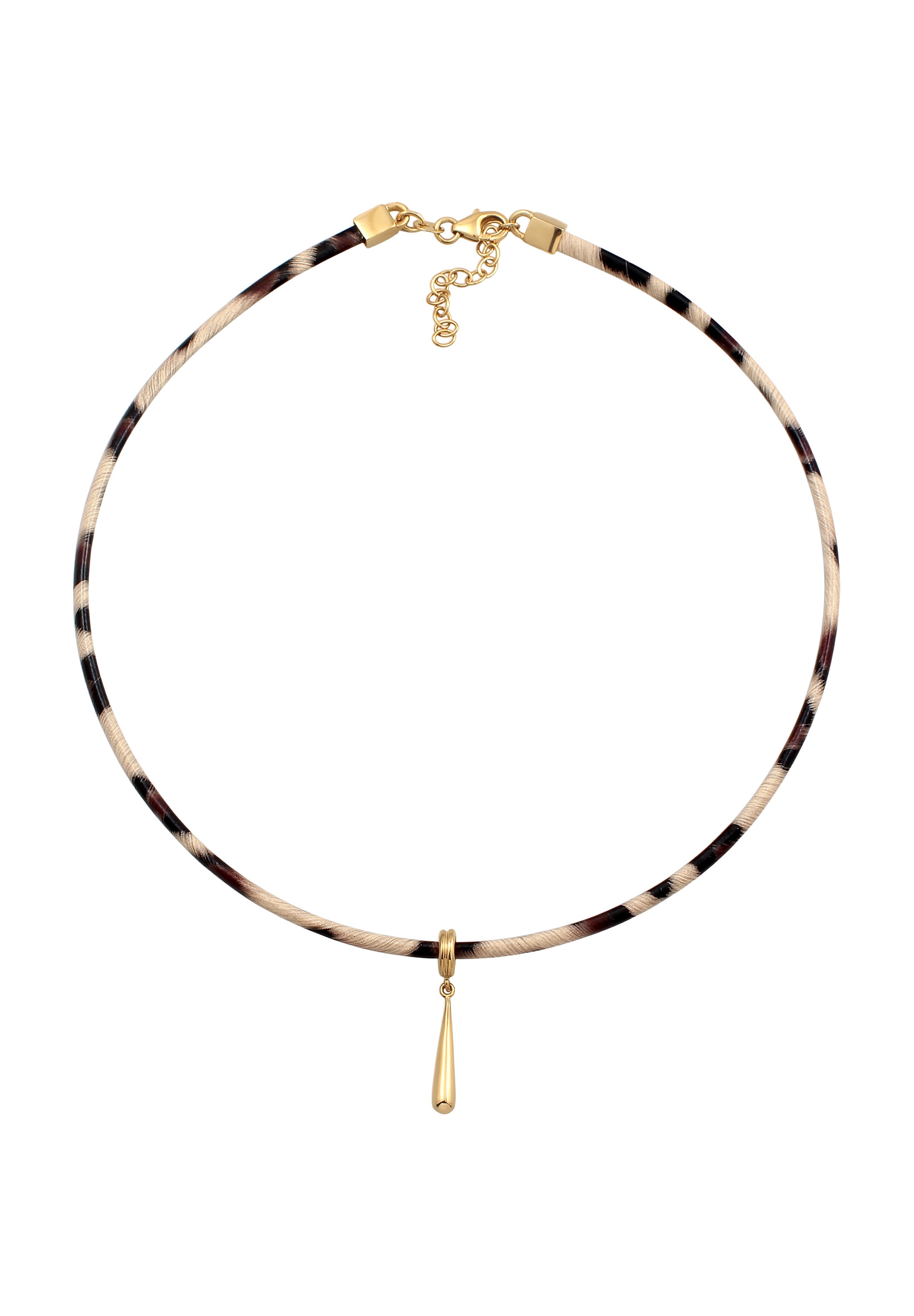 Elli Choker »Halskette Choker mit Tropfen Anhänger 925 Sterling Silber vergoldet«