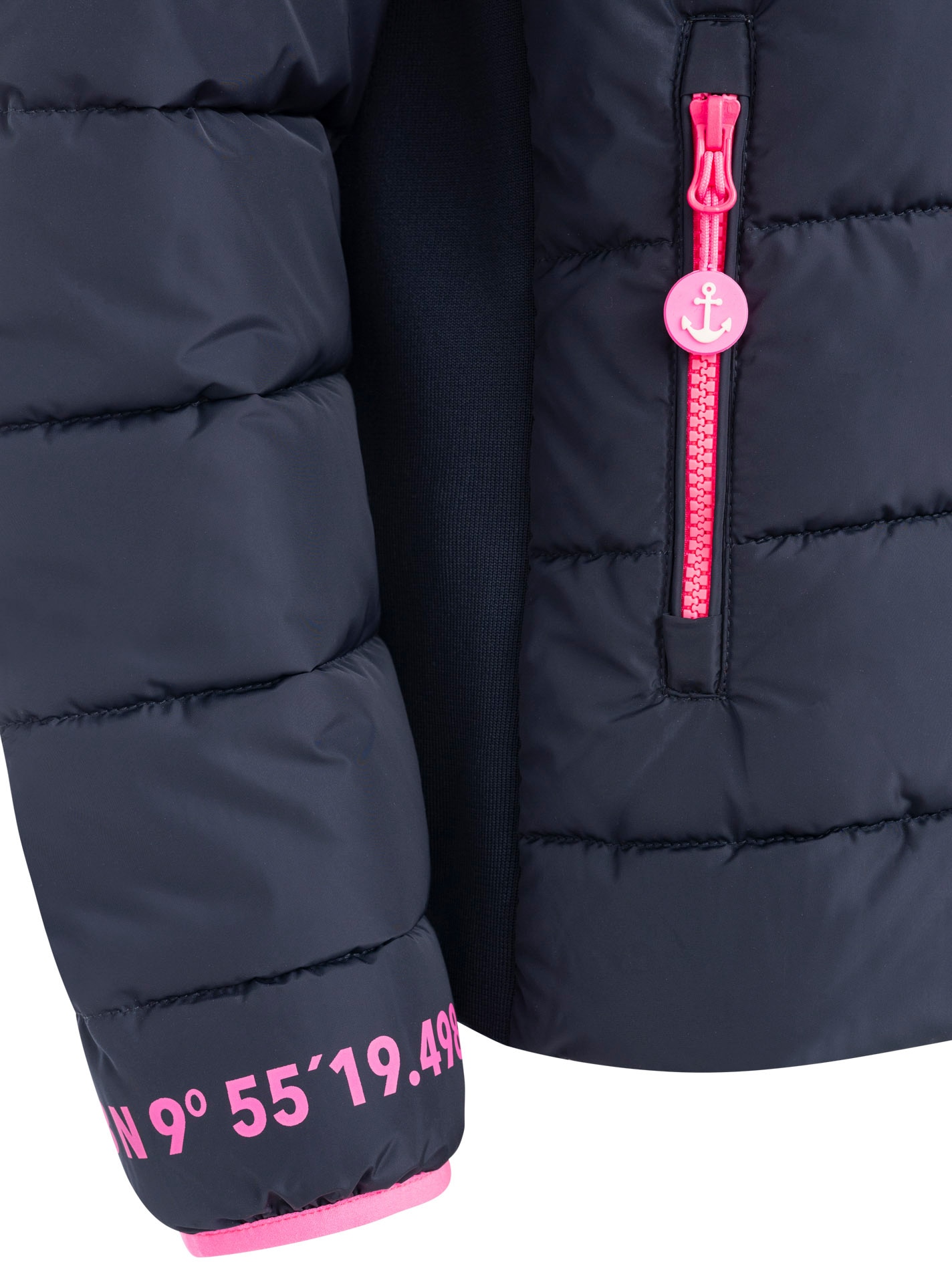 Zwillingsherz Steppjacke »"Moin Moin"«, mit Kapuze, Kapuze, wärmend, Kontrastnähte