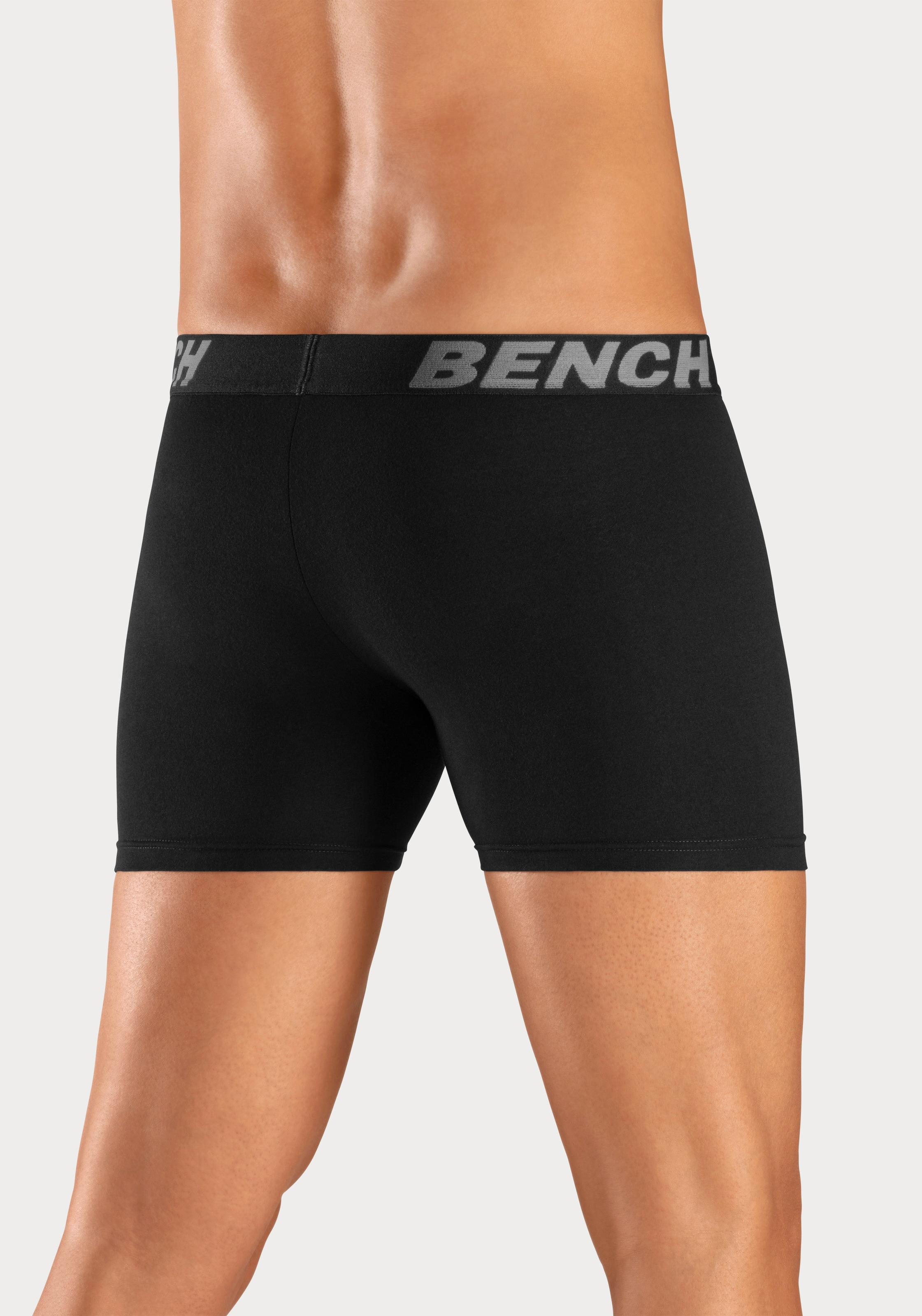 Bench. Boxer »Boxershorts für Herren«, (Packung, 4 St.), Unterhose mit längerer Beinform aus Baumwollmischung