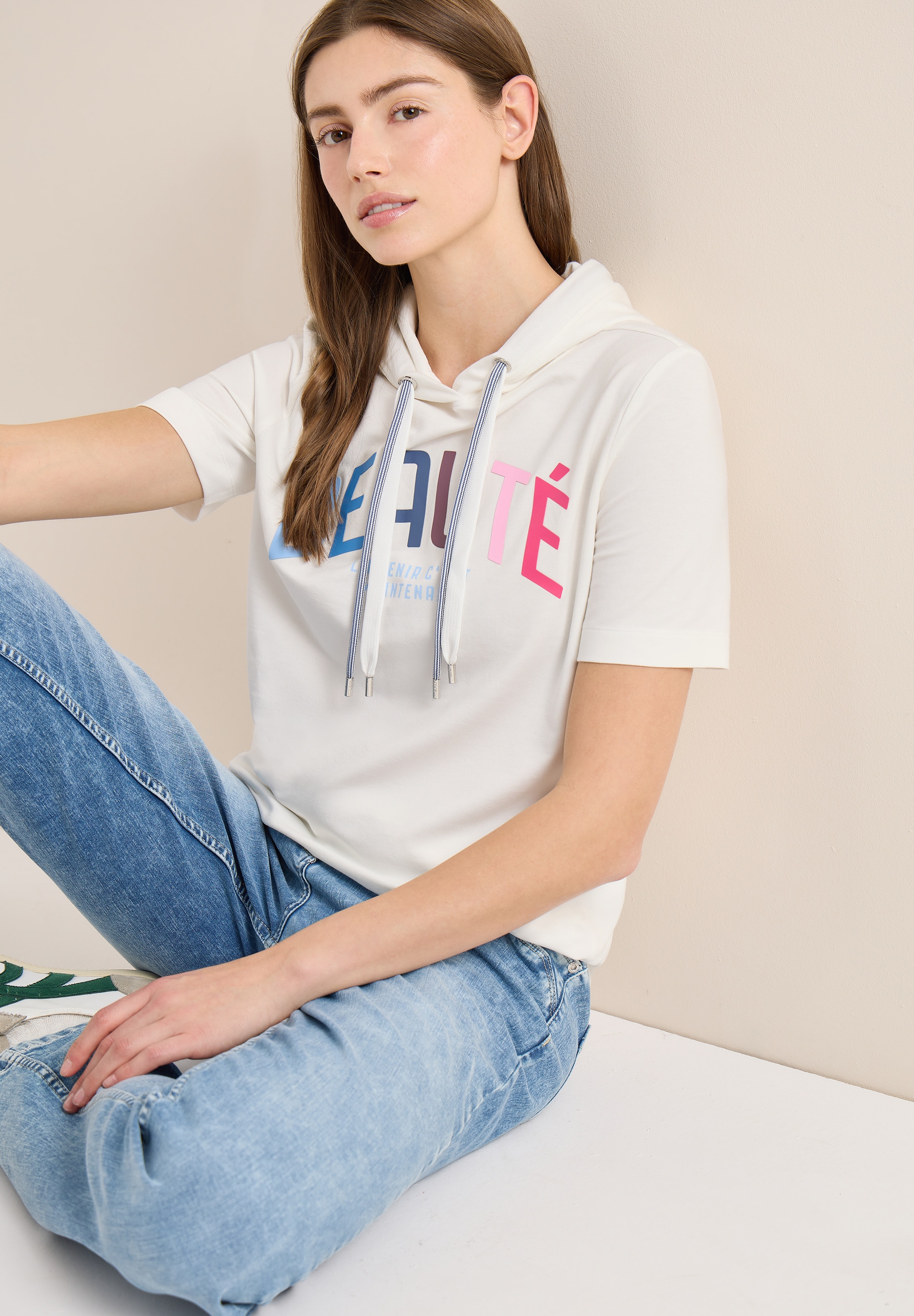 Cecil Kurzarmshirt mit Letter-Print