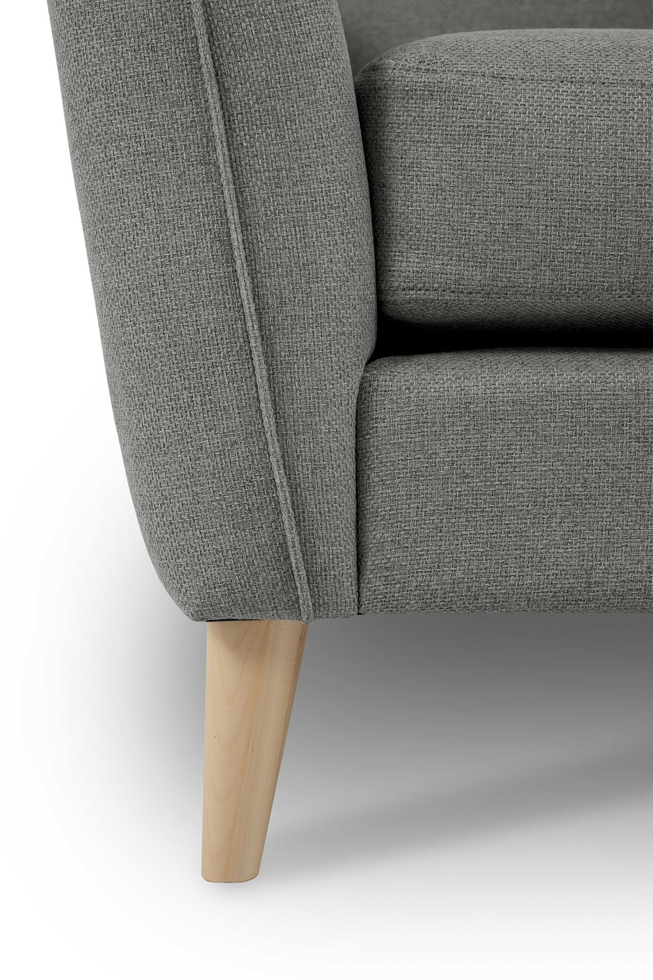 Home affaire 3-Sitzer »MARSEILLE 3er Sofa 206 cm, Cord, Flachgewebe, Struktur, Webstoff«, Massivholzbeine Eiche, Landhausstil, Wellenunterfederung