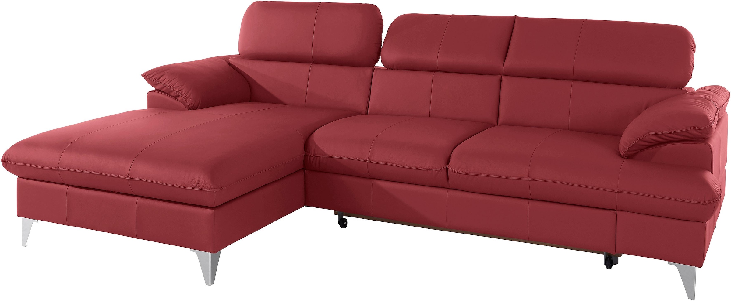 COTTA Ecksofa »Caluso L-Form«, inklusive Kopfteilverstellung, wahlweise mit Bettfunktion
