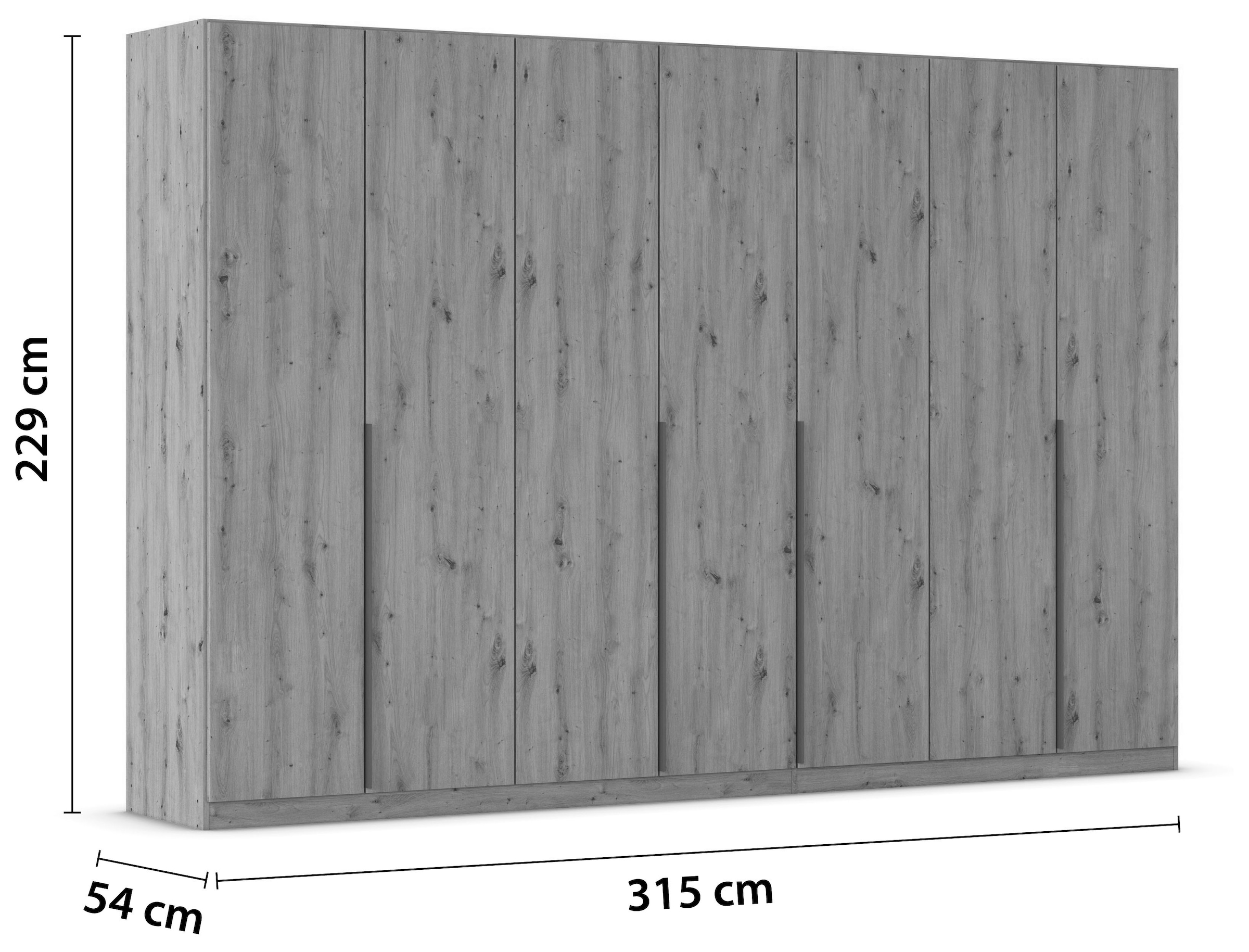 rauch Drehtürenschrank »Kleiderschrank Schrank Garderobe AGORDO TOPSELLER Schlafzimmer«, (in zwei Griff-Farben, Breiten 91-360 cm, Dekor- oder Hochglanzfront), durchdachte Innenausstattung, in 7 Breiten und 2 Höhen MADE IN GERMANY