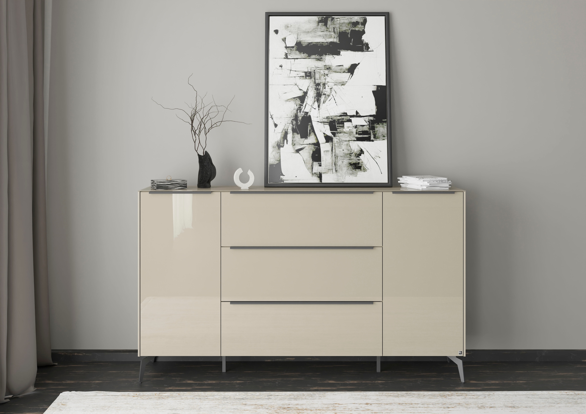 set one by Musterring Sideboard »Reno« 1 Stk. tlg. Mit Winkelfuß in diversen Farben, 109 cm Höhe & Farbauswahl