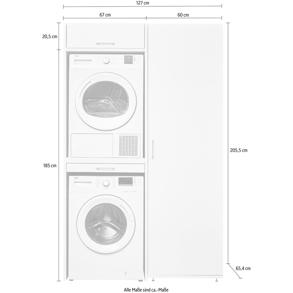 WASHTOWER Schrank-Set »3«, (3 St.)