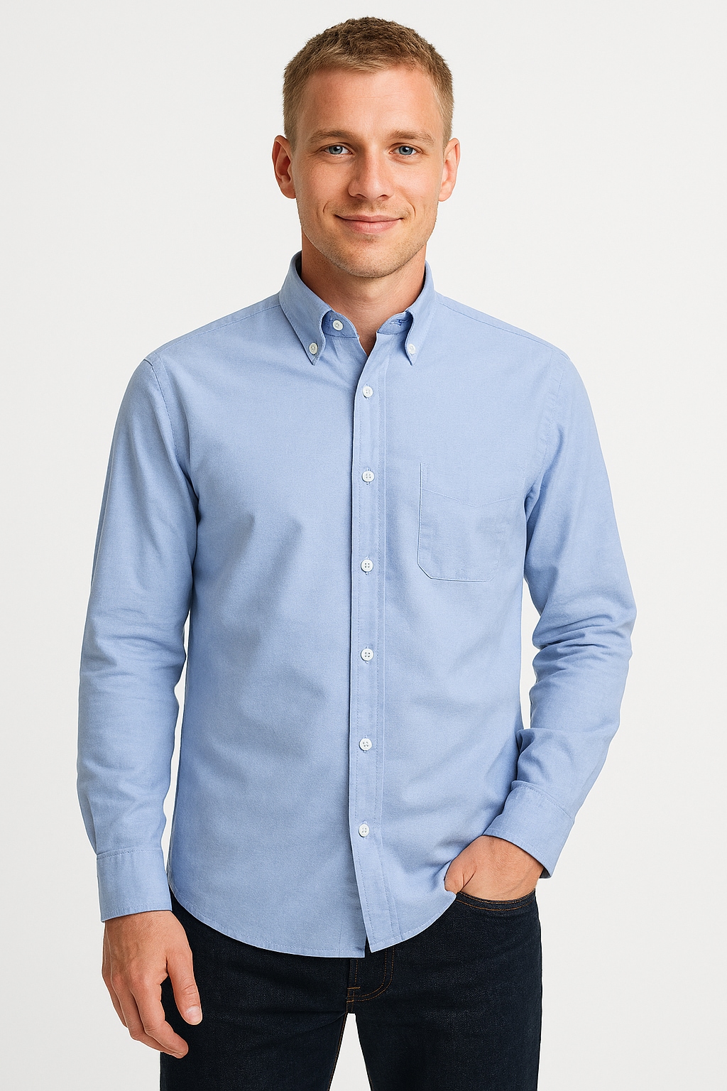 Jack & Jones Langarmhemd »JJOXFORD DETAIL SHIRT LS 2 PACK MP« Packung, 2 Stk.