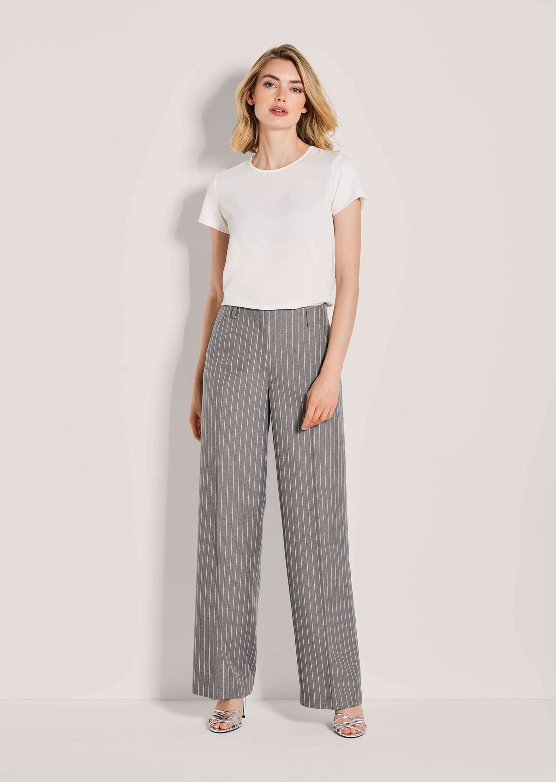 MADELEINE Stoffhose »Jerseyhose Bügelfaltenhose mit Nadelstreifen«