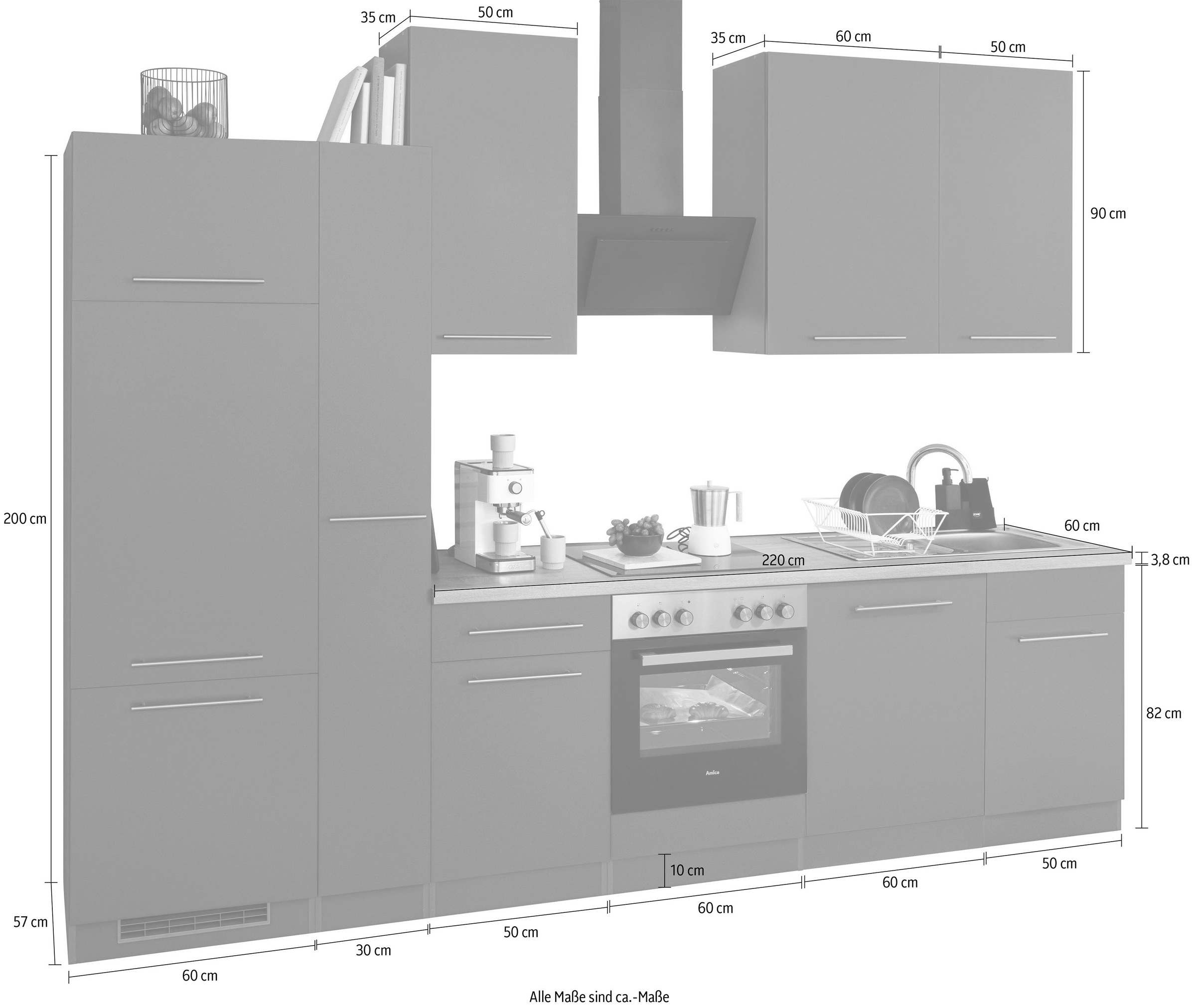 wiho Küchen Küchenzeile »Unna«, ohne E-Geräte, cm kaufen 310 bei OTTO Breite