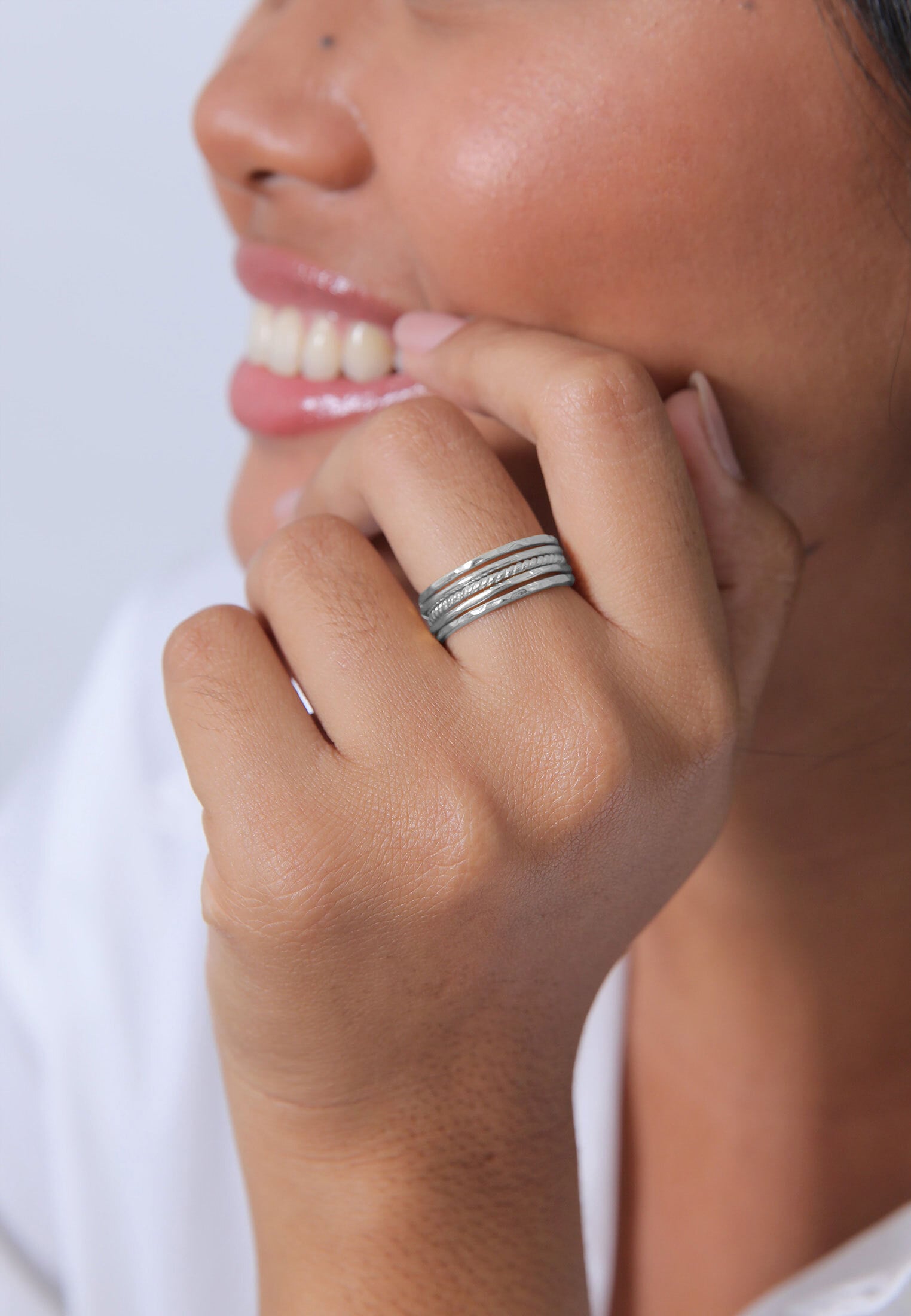 Elli Ring-Set »Ring Stapelring Stacking Boho Set (5 tlg.) 925 Sterling Silber«